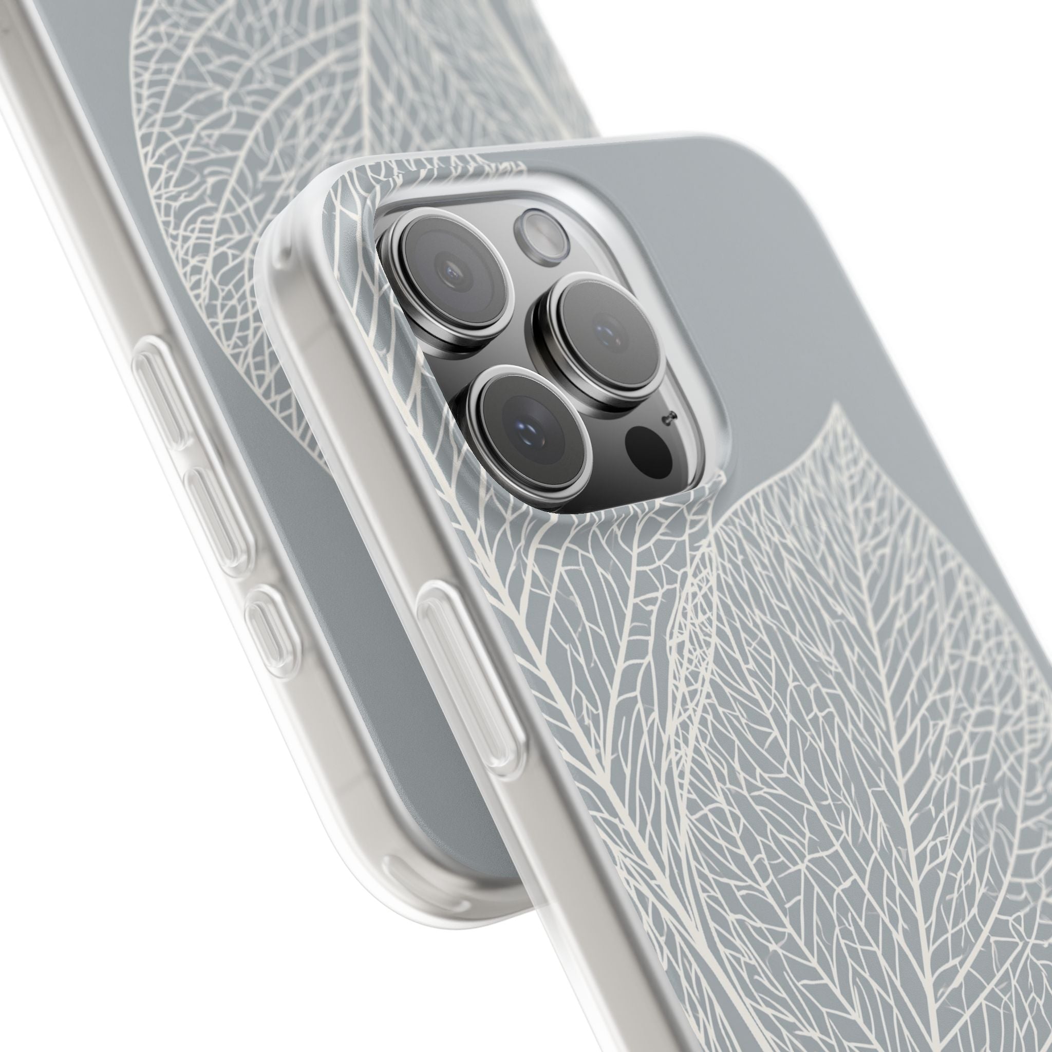 Grey Lite Phone Case for iPhone - Frosted Ash Veins