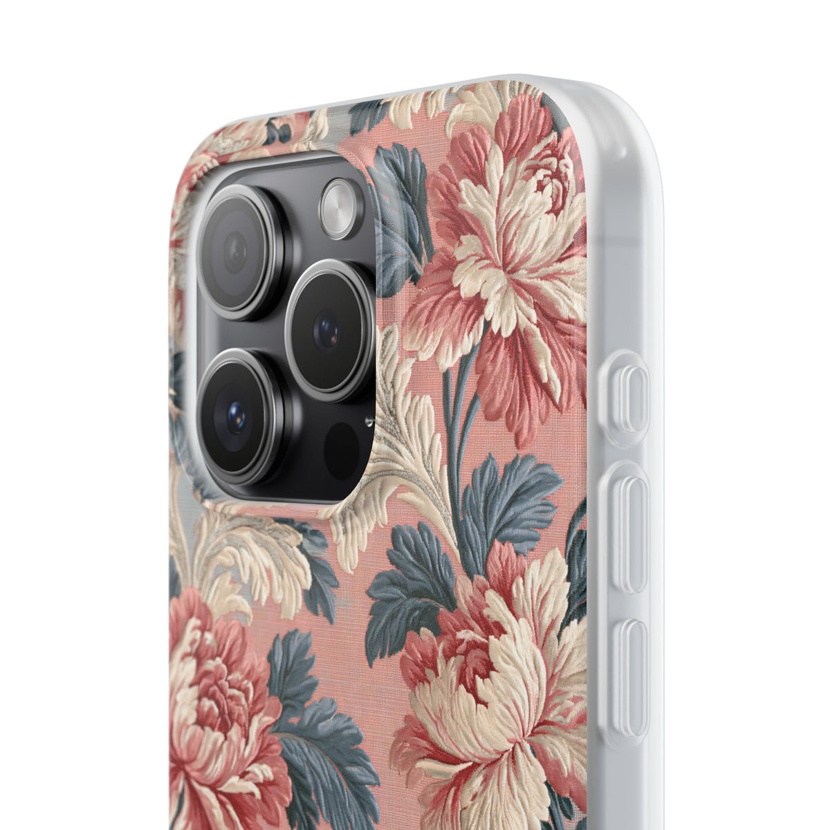 Blush Peony Jacquard · Lite Phone Case for iPhone · Pink