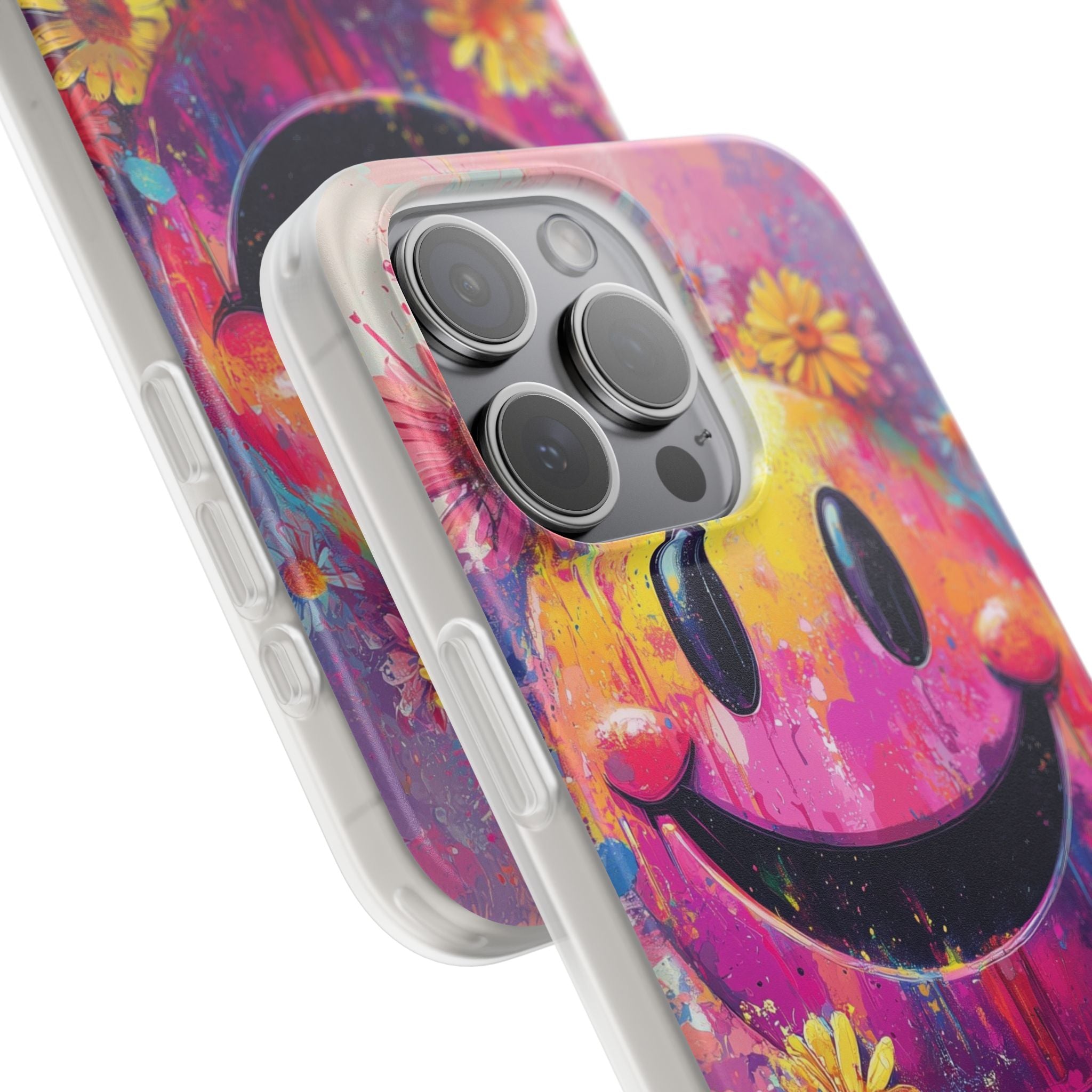 Vivid Grin Graffiti · Soft Phone Case for iPhone