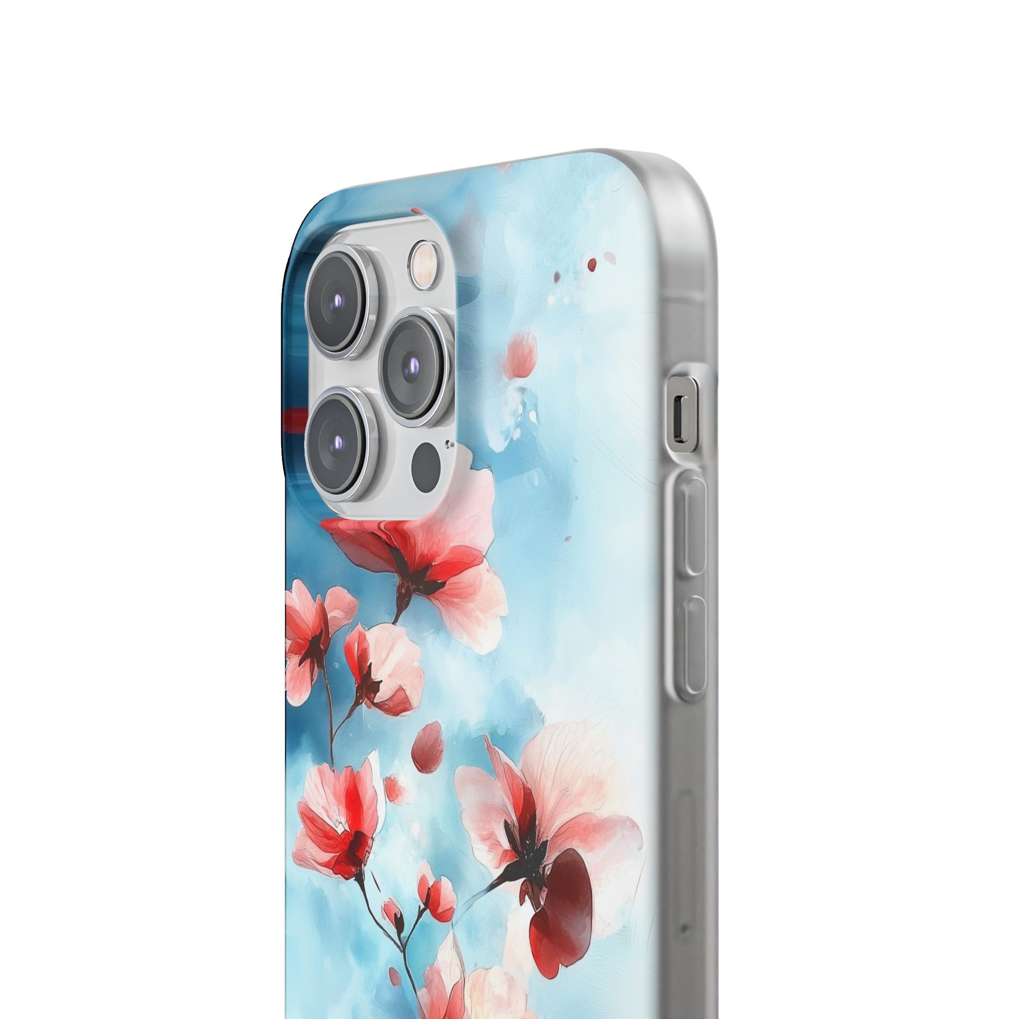 Pink Blossom Drift iPhone 14 Pro Max Cover - Blød
