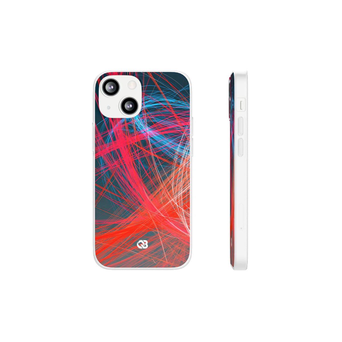 Neon Fiber Stream · Lite Phone Case for iPhone · Red