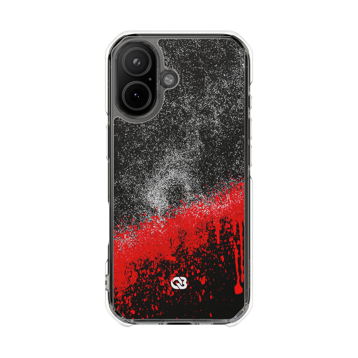 Crimson Noir Drip · Clear Impact Magnetic Phone Case for iPhone · Black
