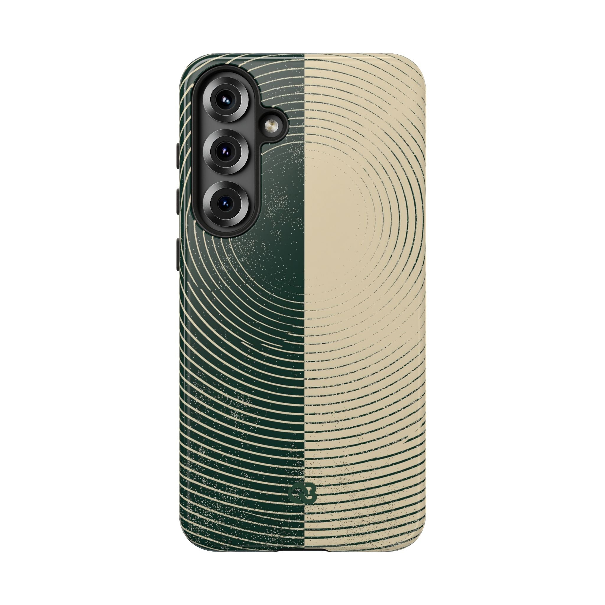 Green Tough Phone Case for Samsung - Evergreen Split Grain