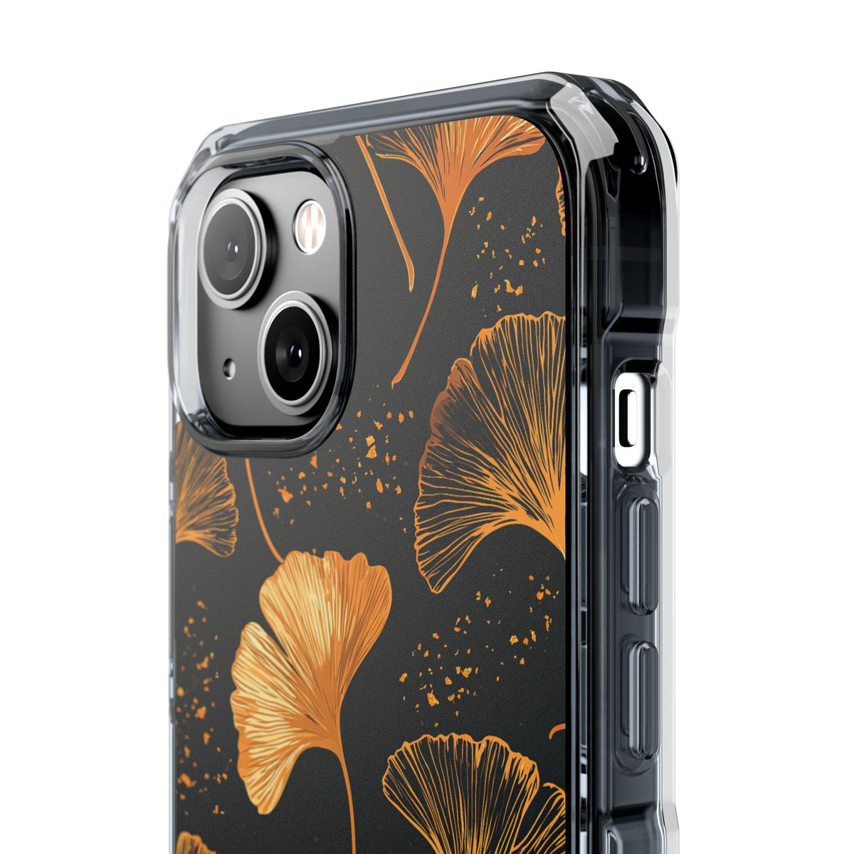 Gilded Ginkgo · Clear Impact Magnetic Phone Case for iPhone · Gold