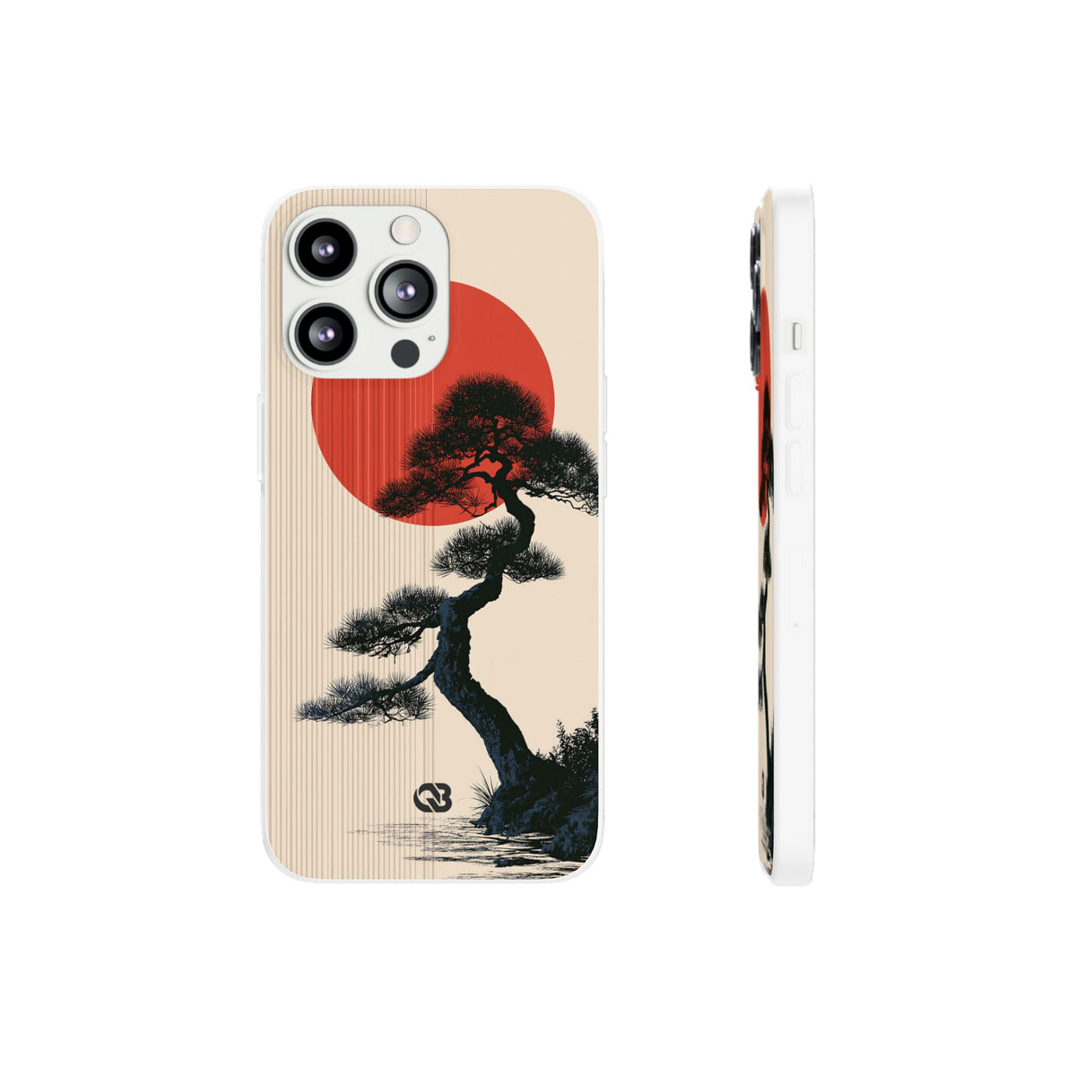 Crimson Sun Bonsai · Lite Phone Case for iPhone · Beige