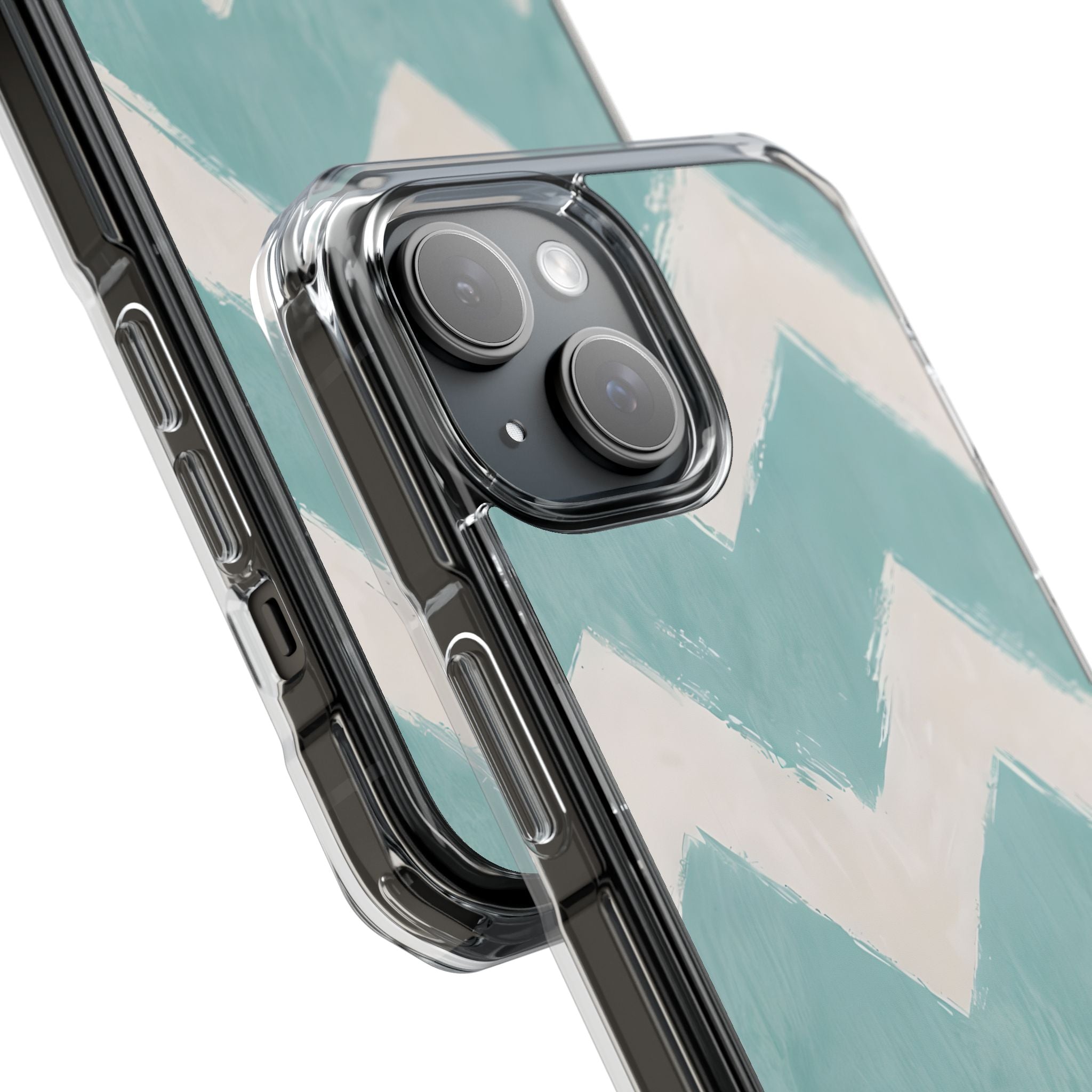 Teal Painted Chevron · Custodia Impact per iPhone · Magsafe