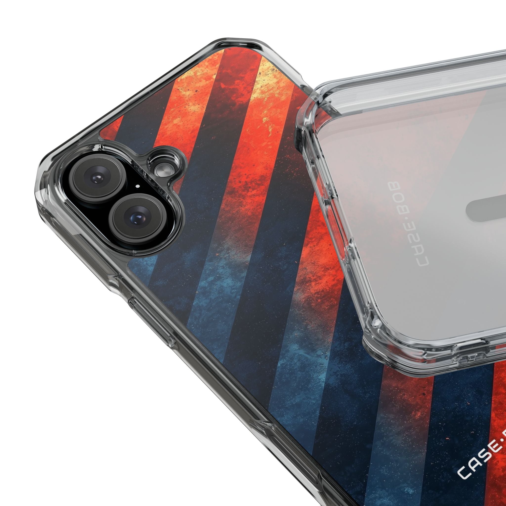 Diagonal Stripes Blaze iPhone 16 Plus Case - Impact