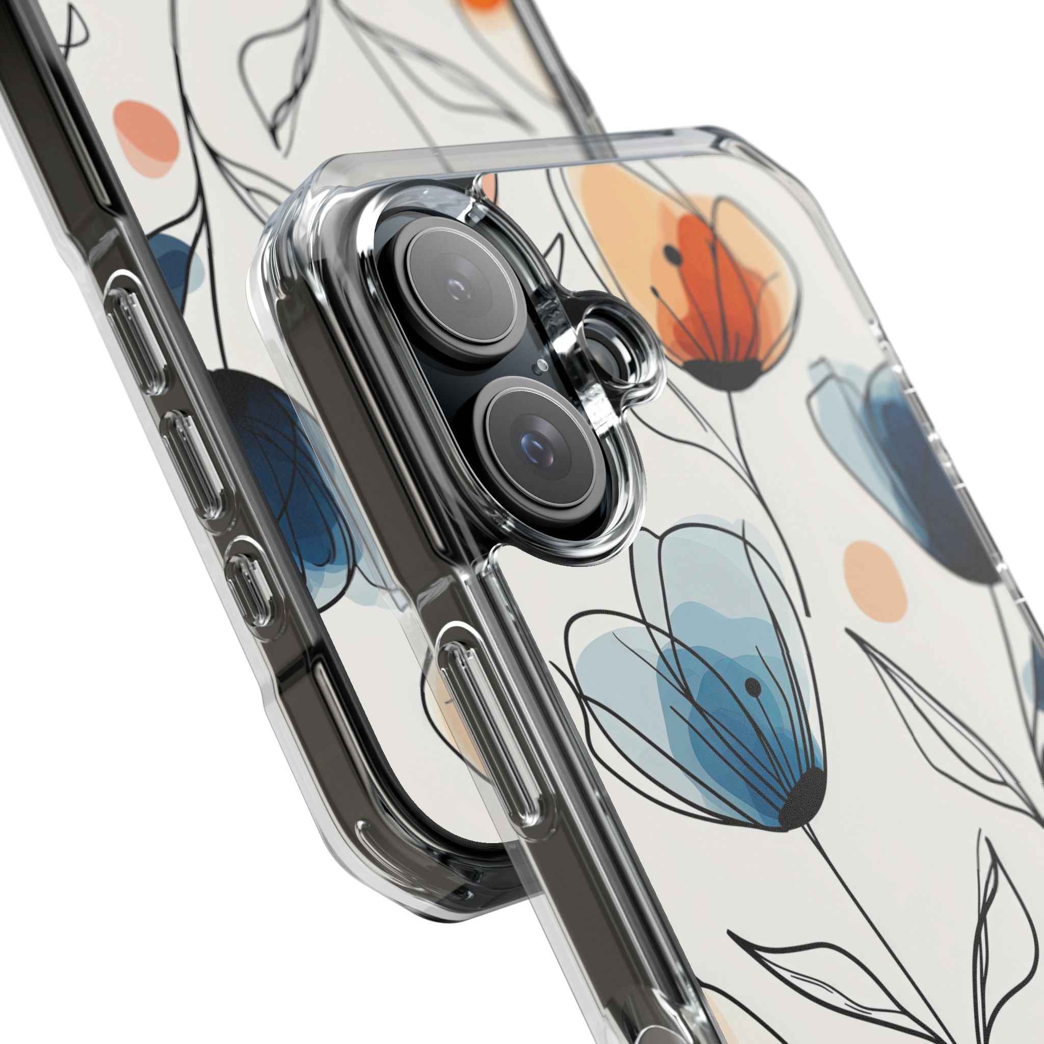 Ink Watercolor Tulips · Impact Hoesje voor iPhone · Magsafe