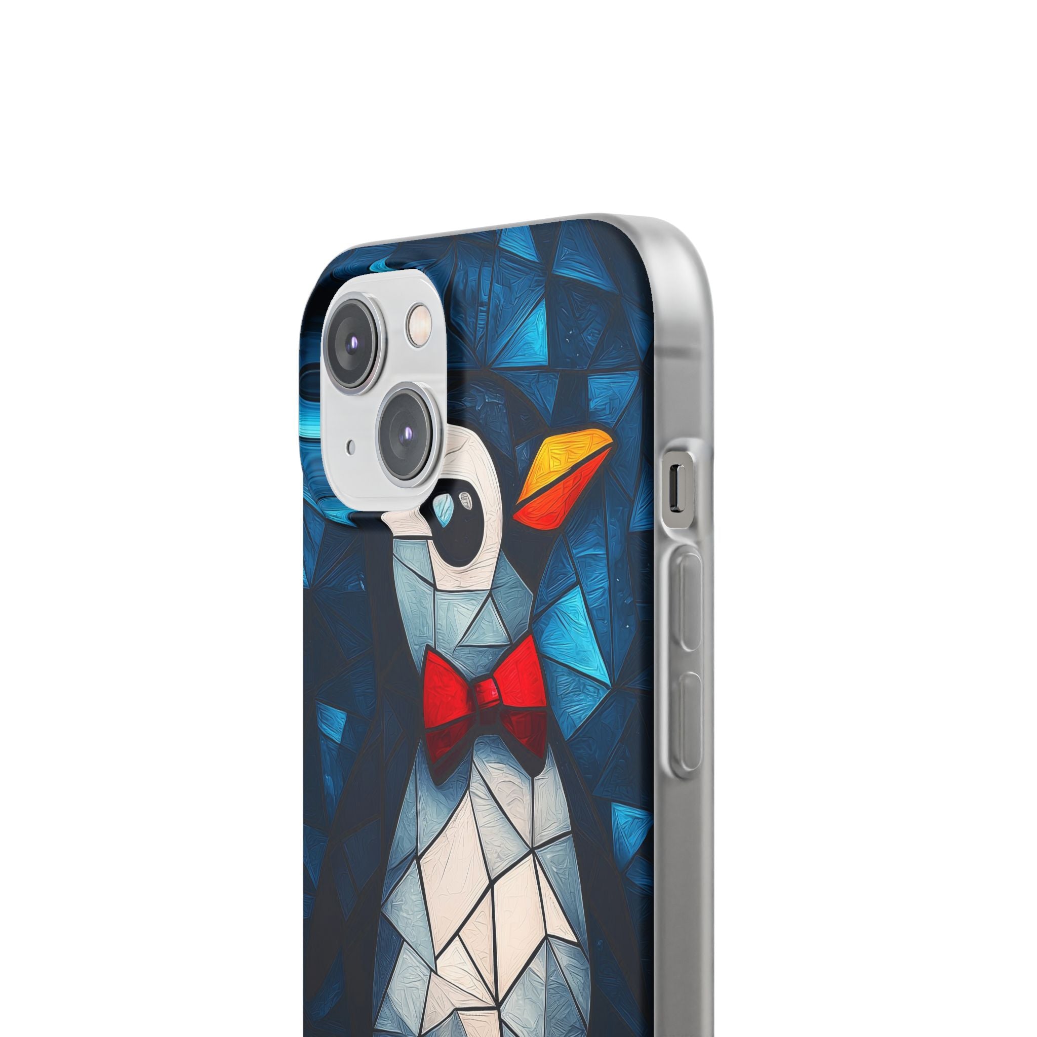 Mosaic Bowtie Penguin · Soft Phone Case for iPhone
