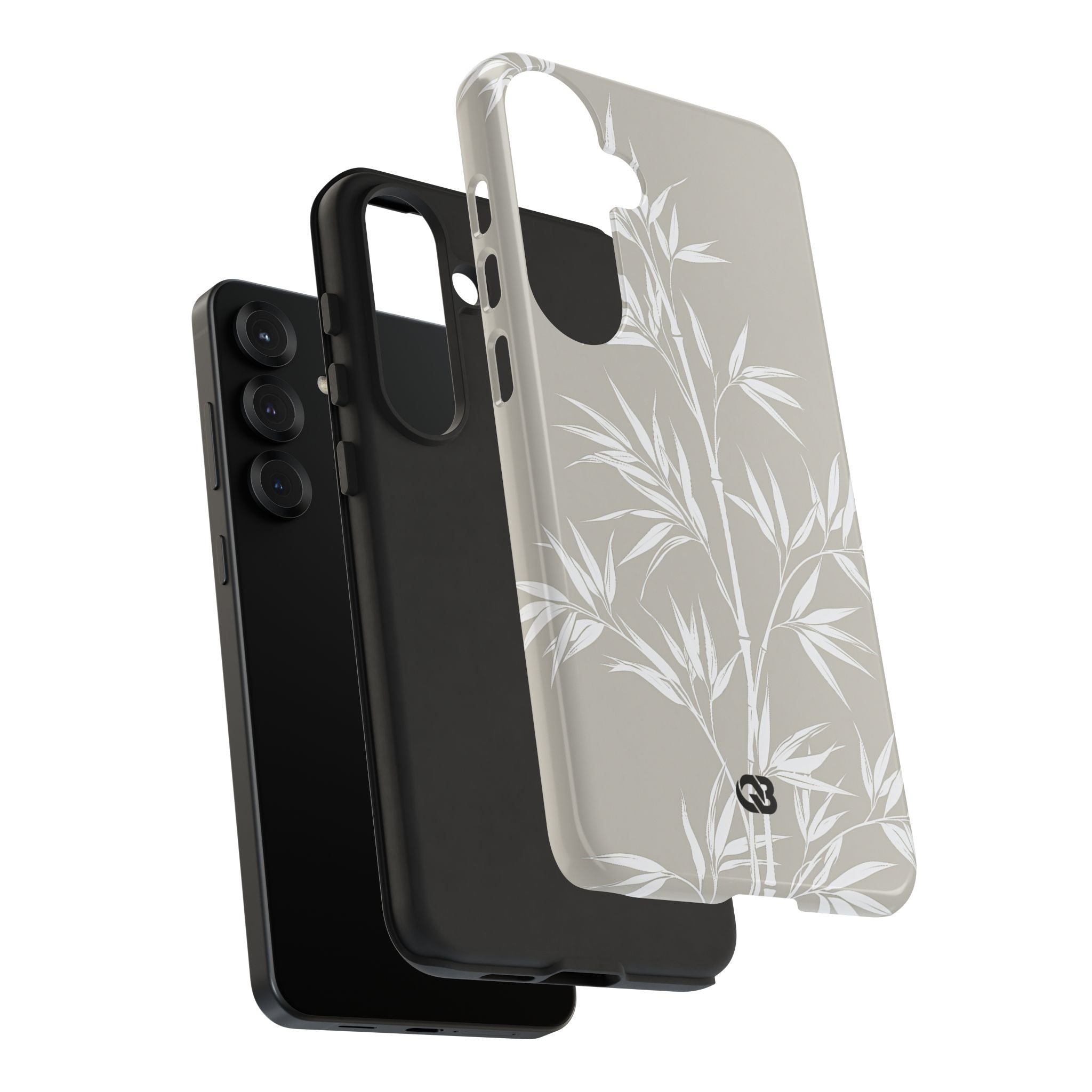 Beige Tough Phone Case for Samsung - Sandstone Bamboo Stalks