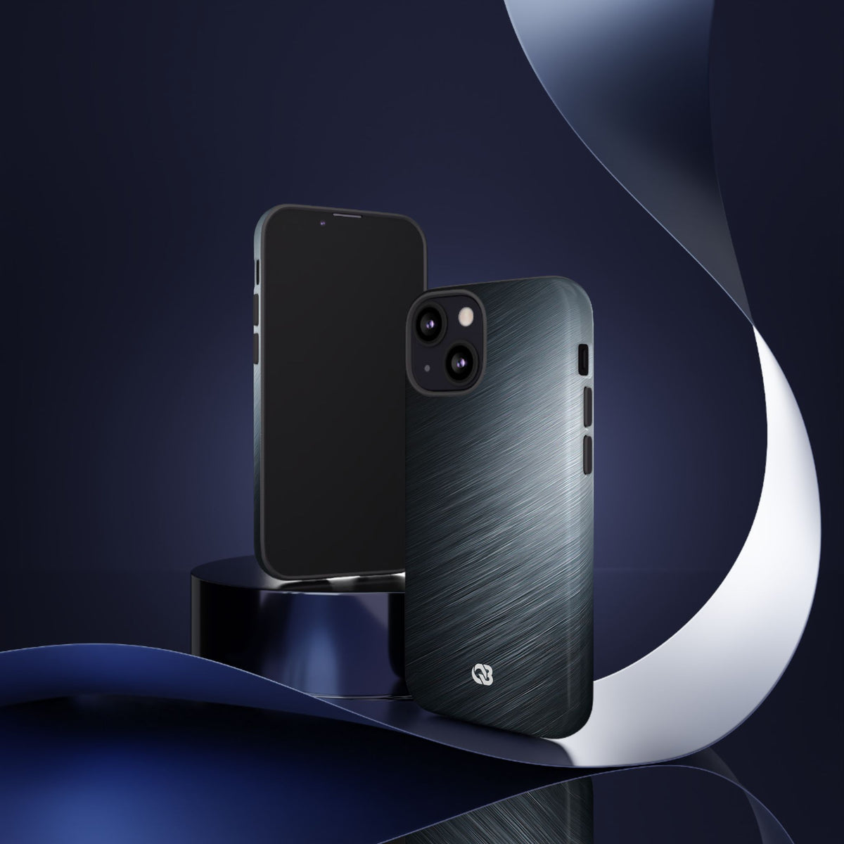 Brushed Obsidian Steel · Tough Phone Case for iPhone · Grey