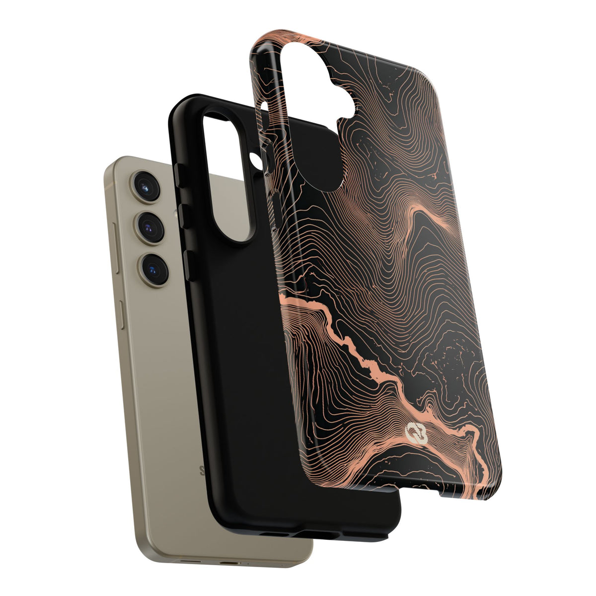 Mesa Elevation Contour · Tough Phone Case for Samsung · Black