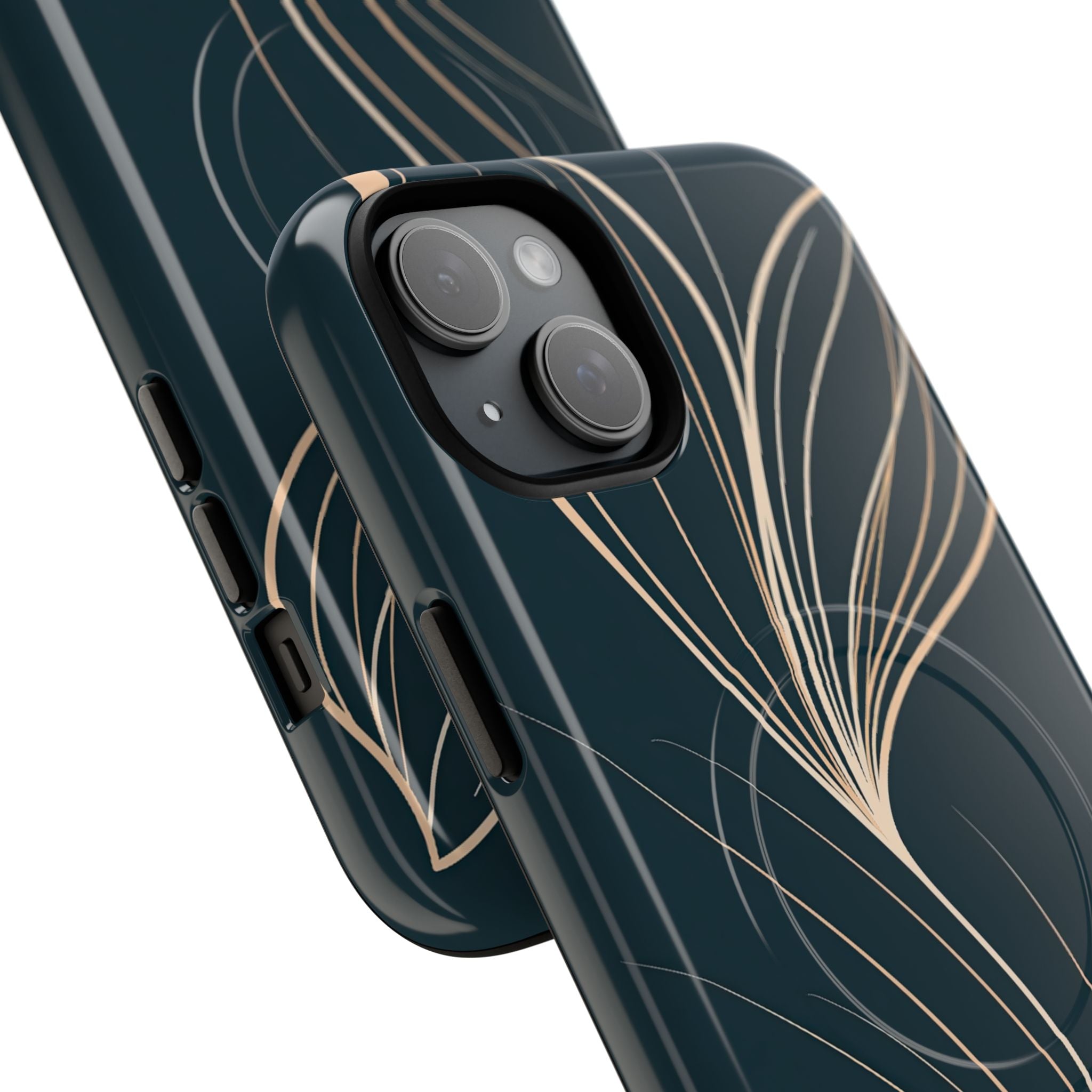 Teal Tough 2.0 Magsafe Phone Case for iPhone - Sandstone Silk Flora