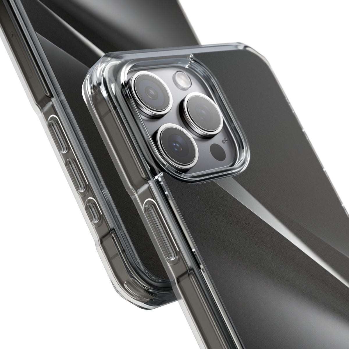 Obsidian Ridge · Clear Impact Magnetic Phone Case for iPhone · Black