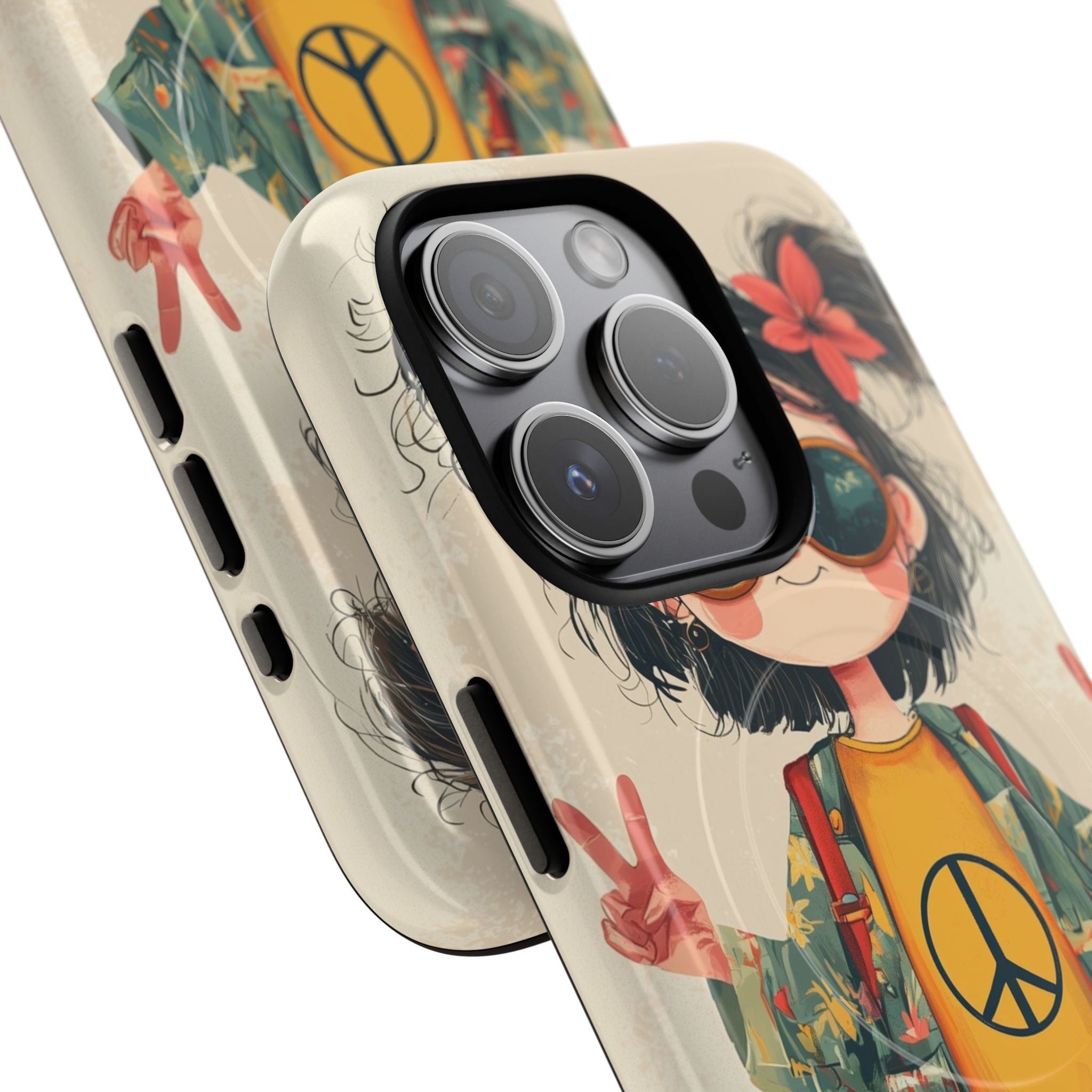 Retro Peace Girl · Tough+ Custodia per iPhone · Magsafe