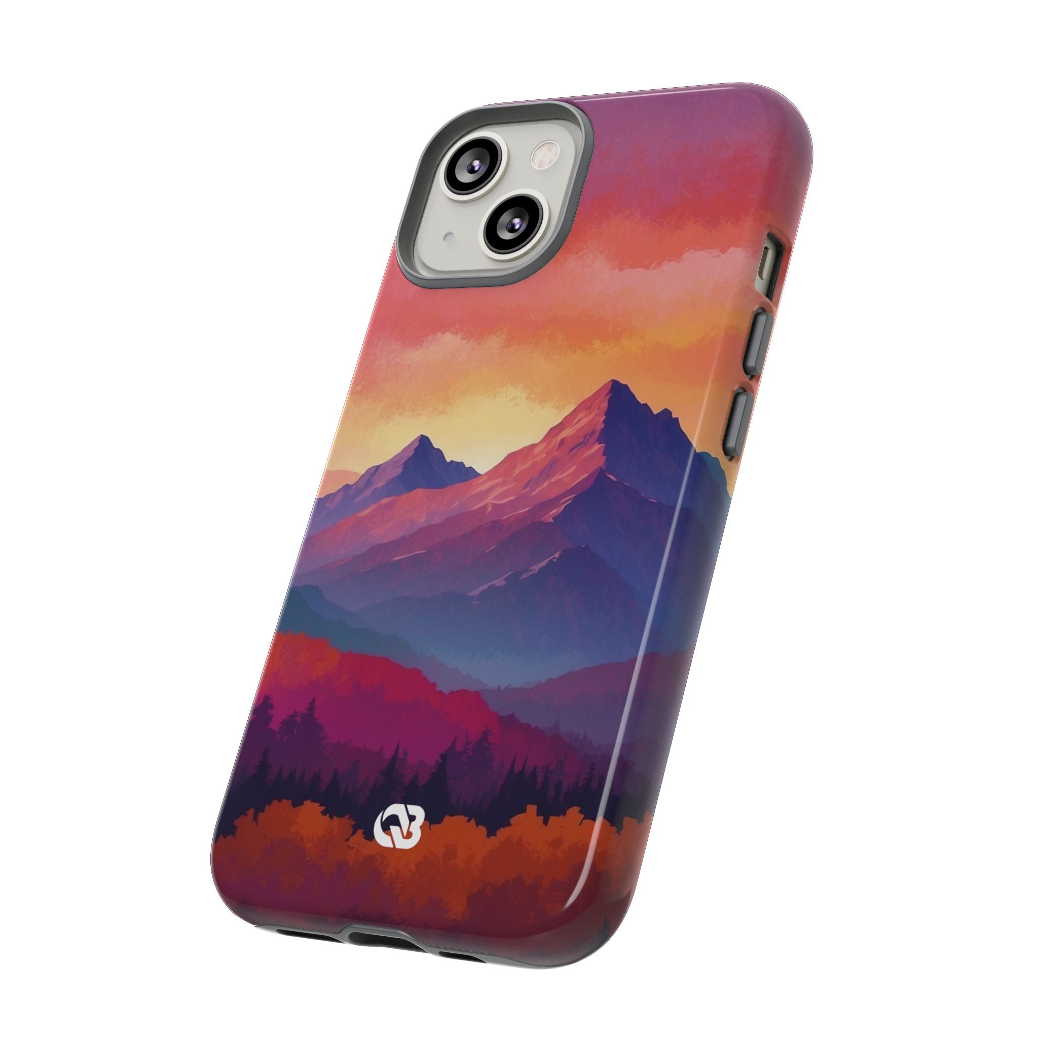 Crimson Mountain Dusk · Tough Phone Case for iPhone