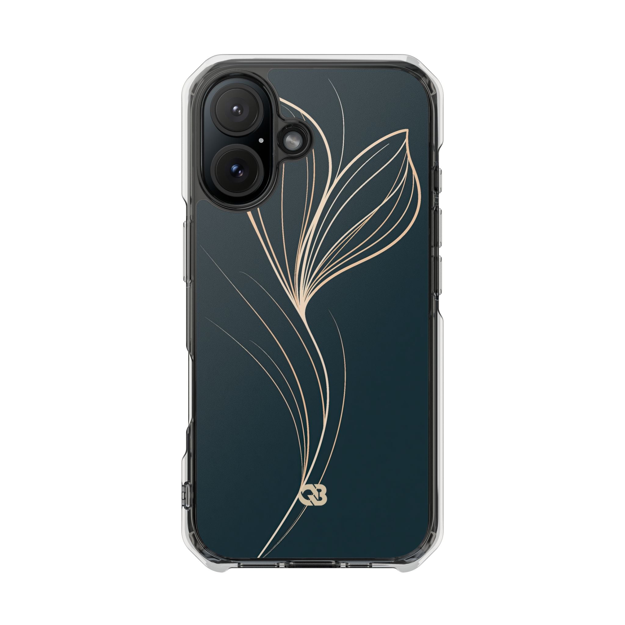 Teal Impact MagSafe Phone Case for iPhone - Sandstone Silk Flora