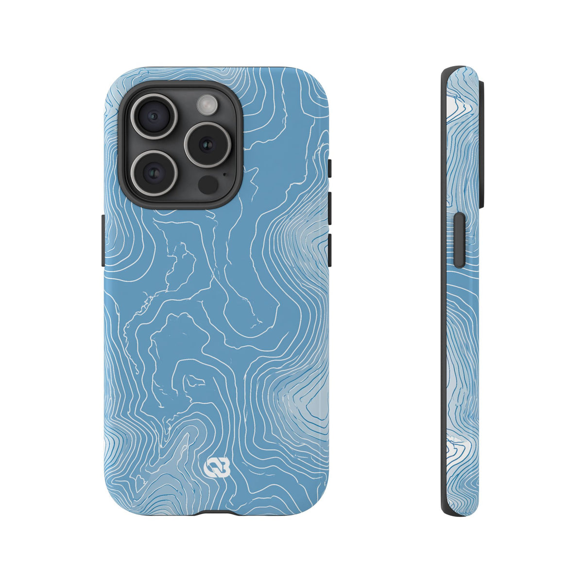 Glacial Basin Topo · Tough Phone Case for iPhone · Blue