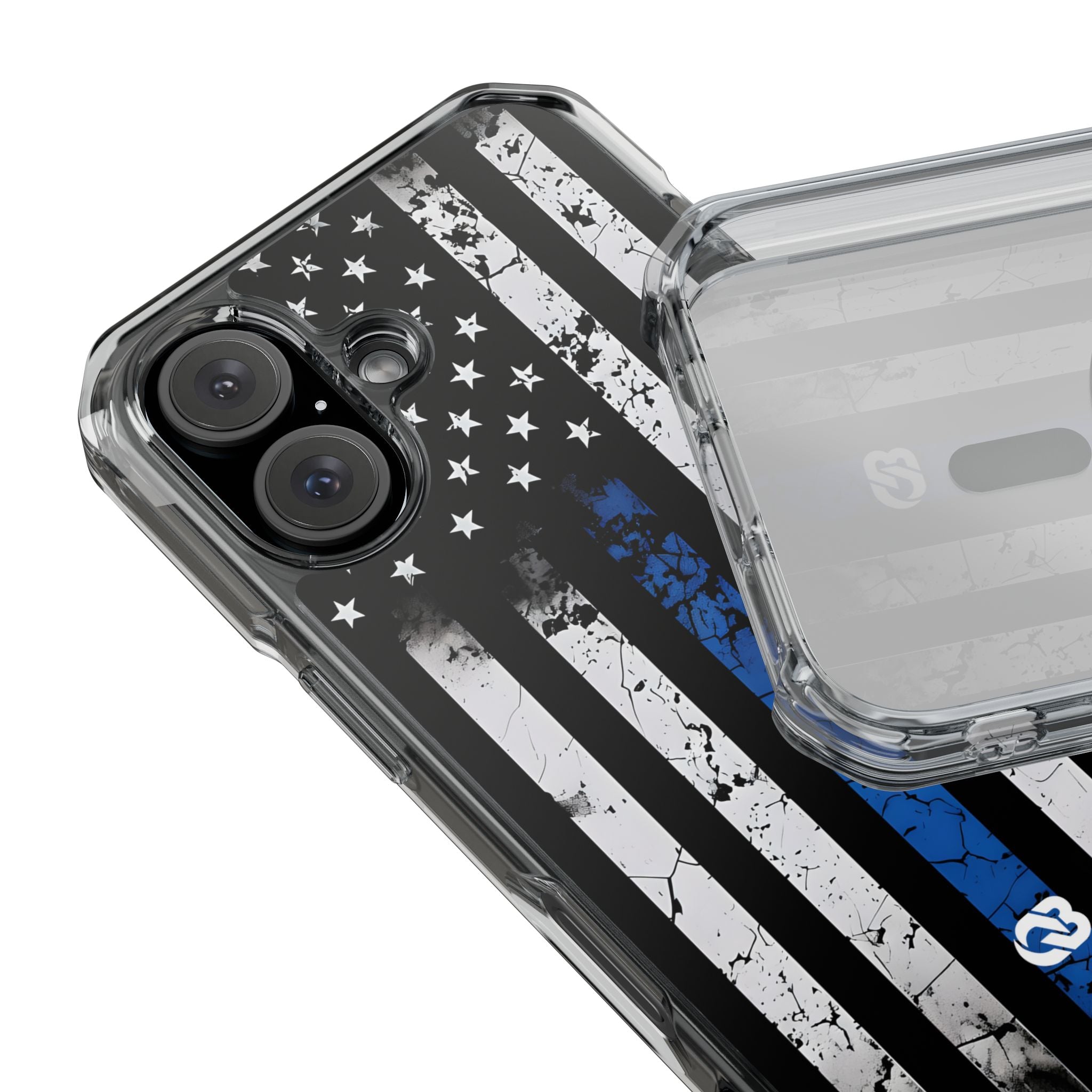 Gritty Cobalt Flag · Impact Phone Case for iPhone · Magsafe