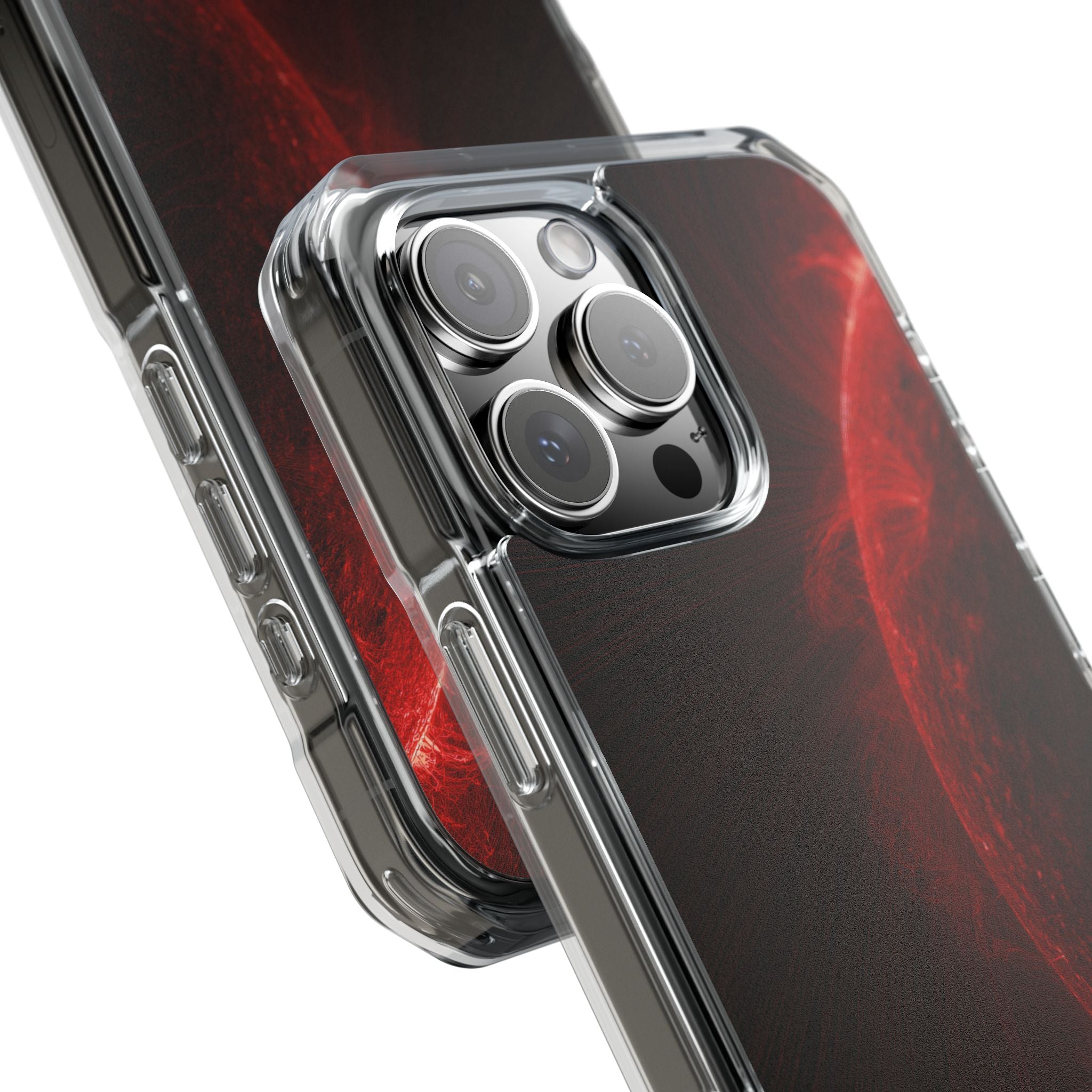 Red Impact MagSafe Phone Case for iPhone - Solar Crimson Flare