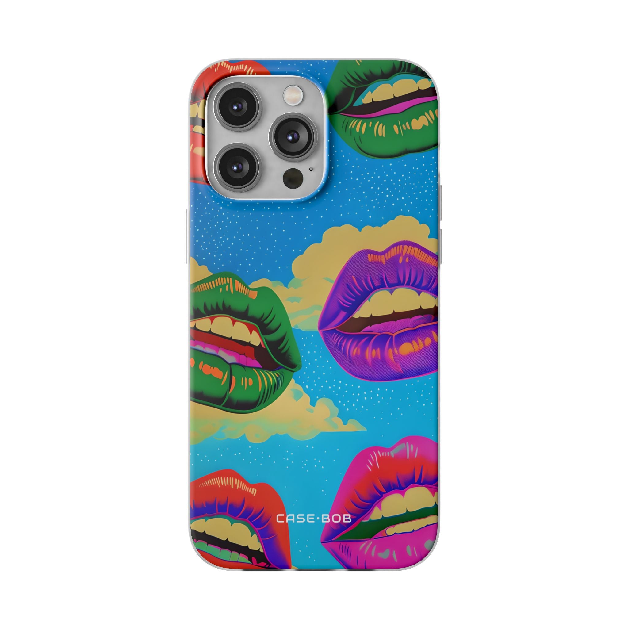 Värikäs Lipscape iPhone 14 Pro Max -pehmeä suojakotelo