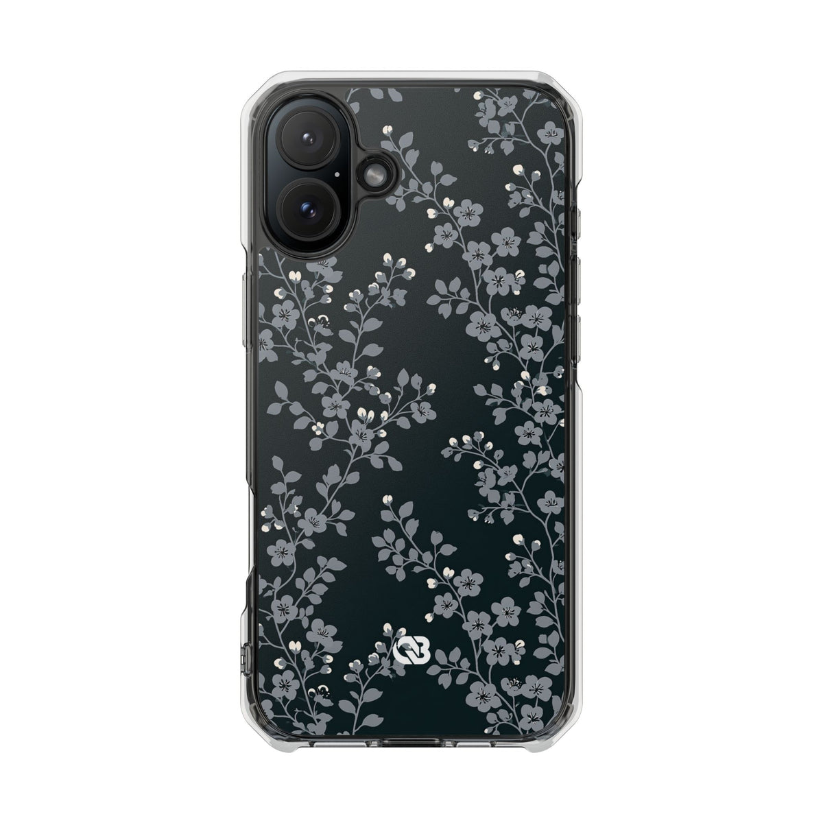 Nocturne Blossom Branch · Clear Impact Magnetic Phone Case for iPhone · Black