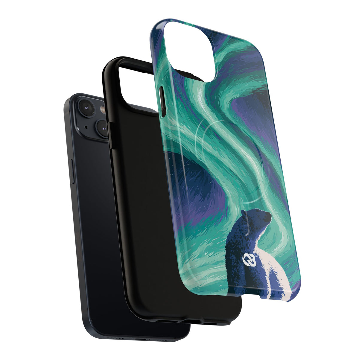 Arctic Aurora Bear · Tough 2.0 Magnetic Phone Case for iPhone · Teal