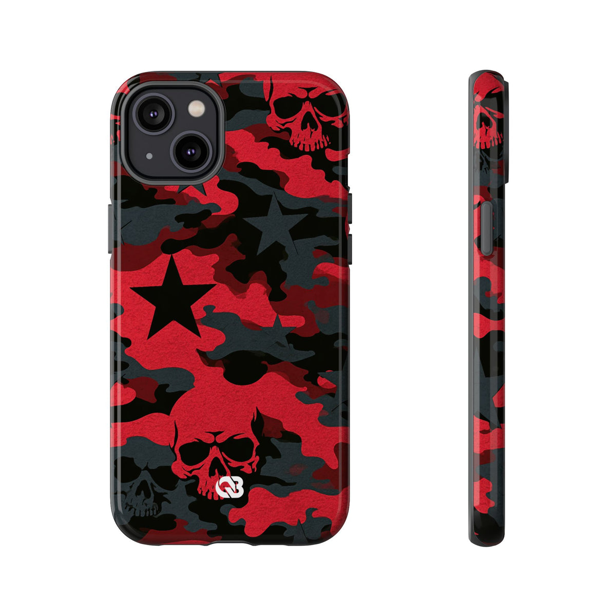 Crimson Skull Camo · Tough Phone Case for iPhone · Red