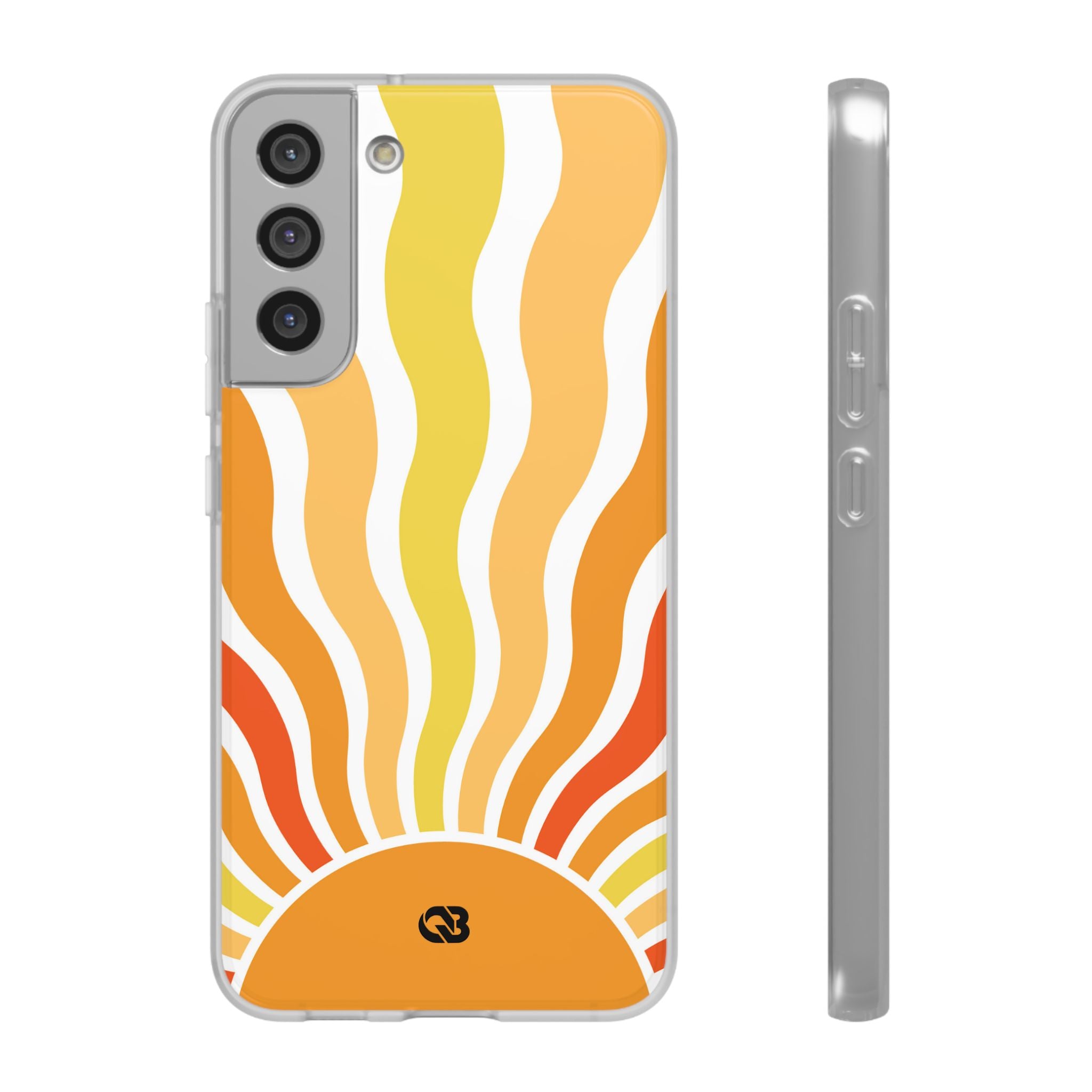 Amber Solar Waves · Soft Phone Case for Samsung