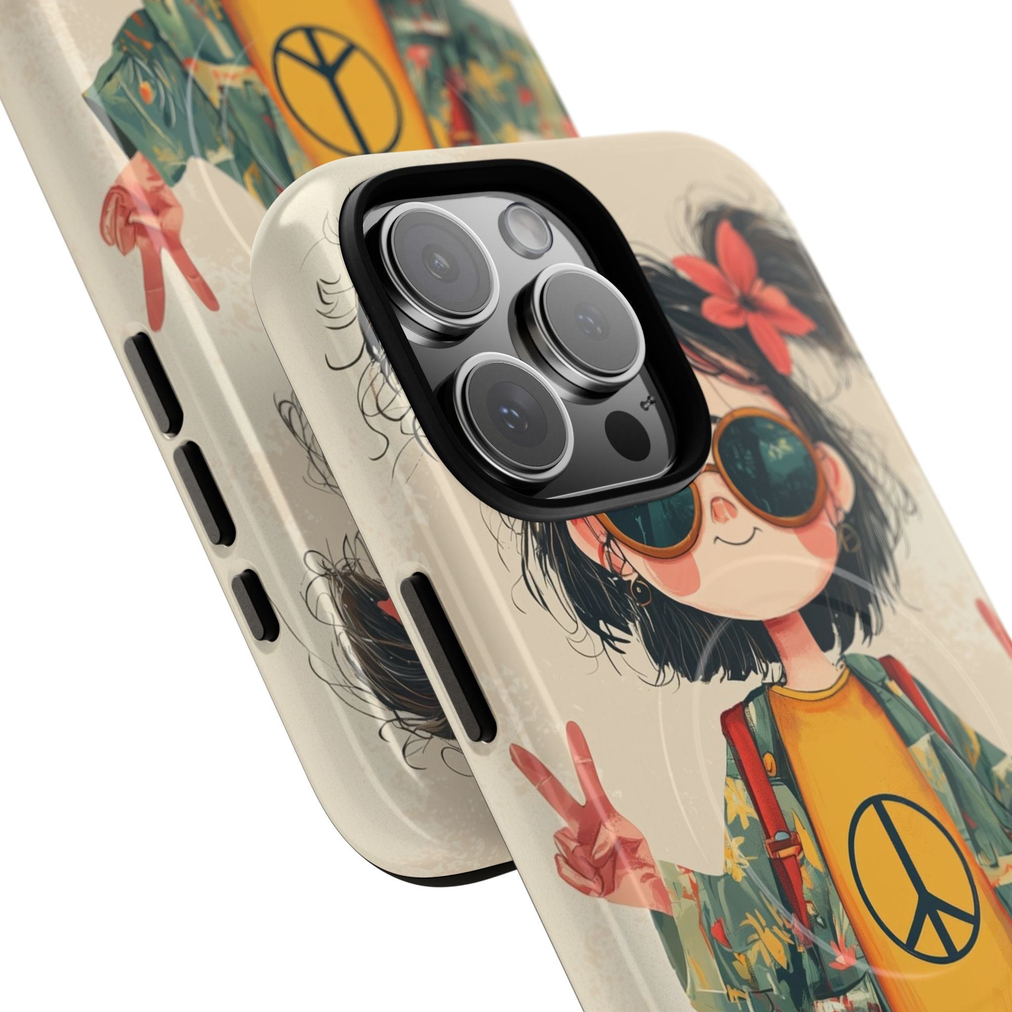 Peace Pigtails iPhone 16 Pro Max Skal - Tough+