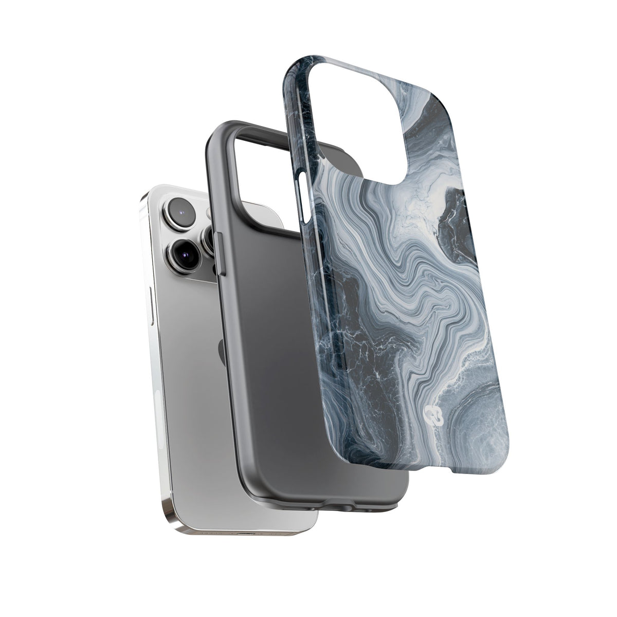 Suminagashi Ink Flow · Tough Phone Case for iPhone · Grey