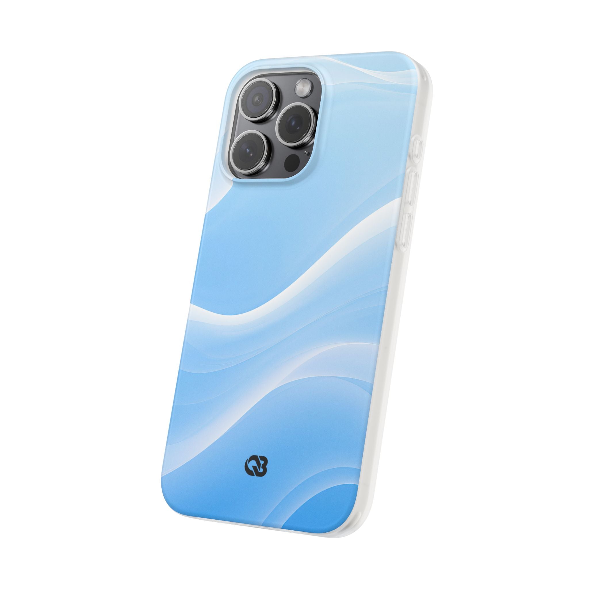 Blue Lite Phone Case for iPhone - Glacial Blue Silk