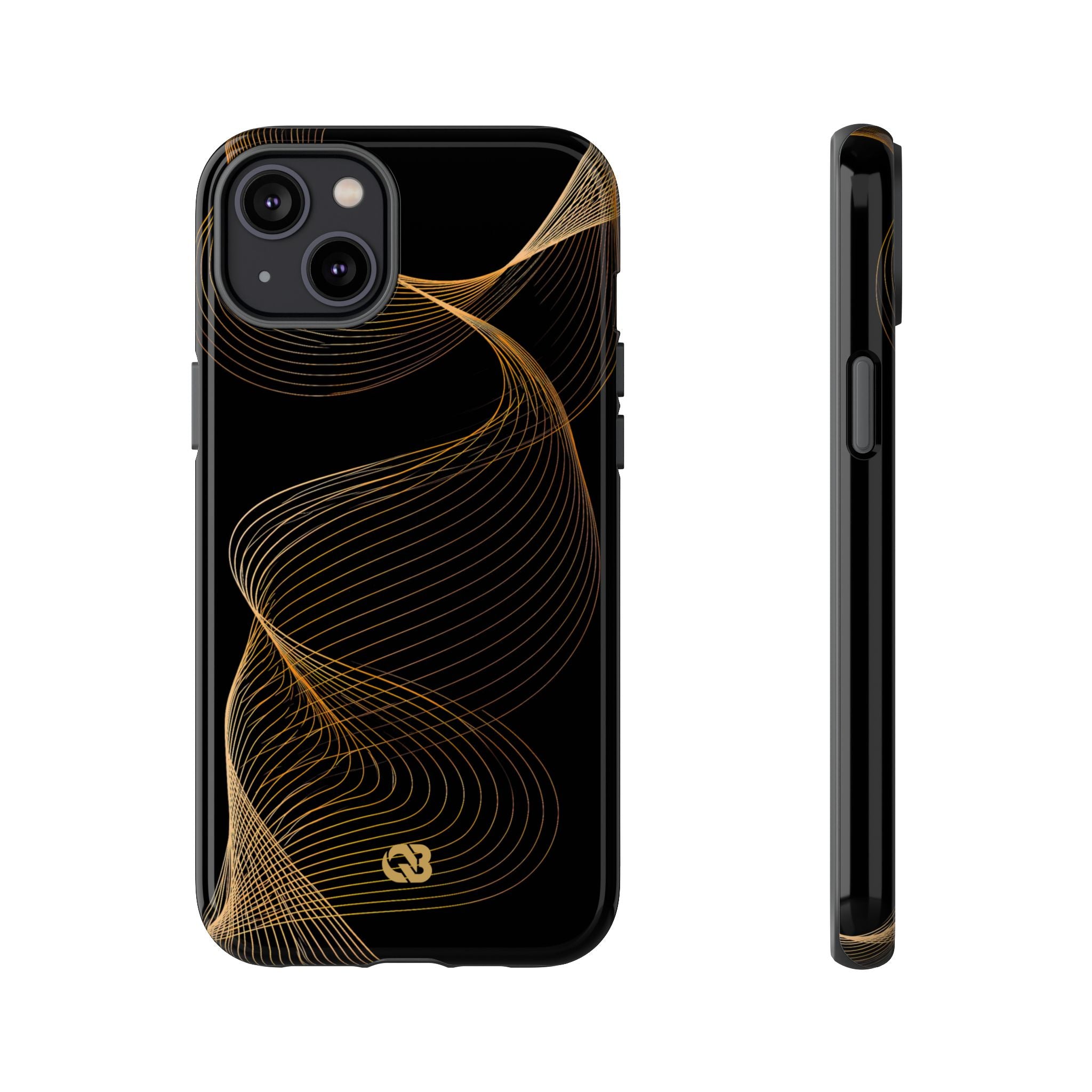 Gold Tough Phone Case for iPhone - Burnished Bronze Helix
