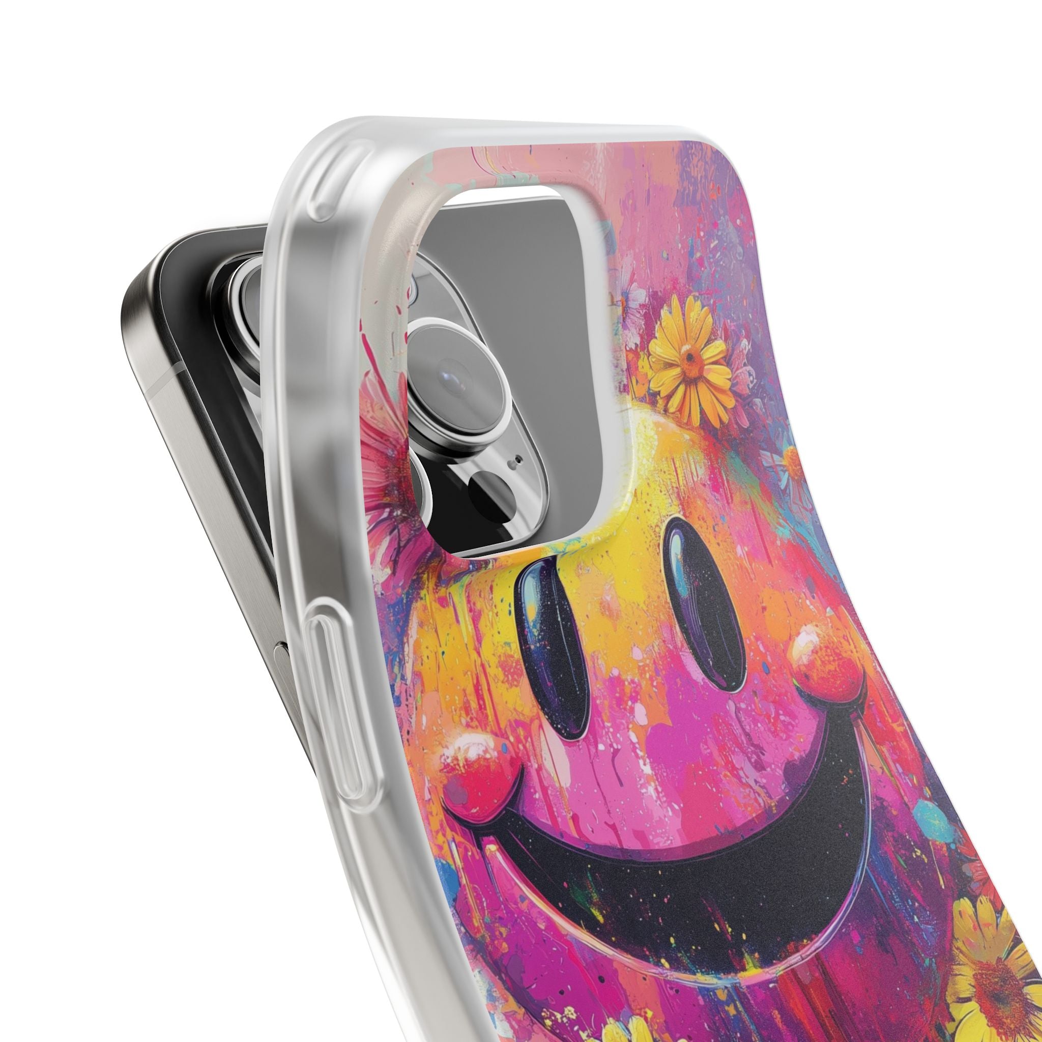 Vivid Grin Graffiti · Soft Phone Case for iPhone