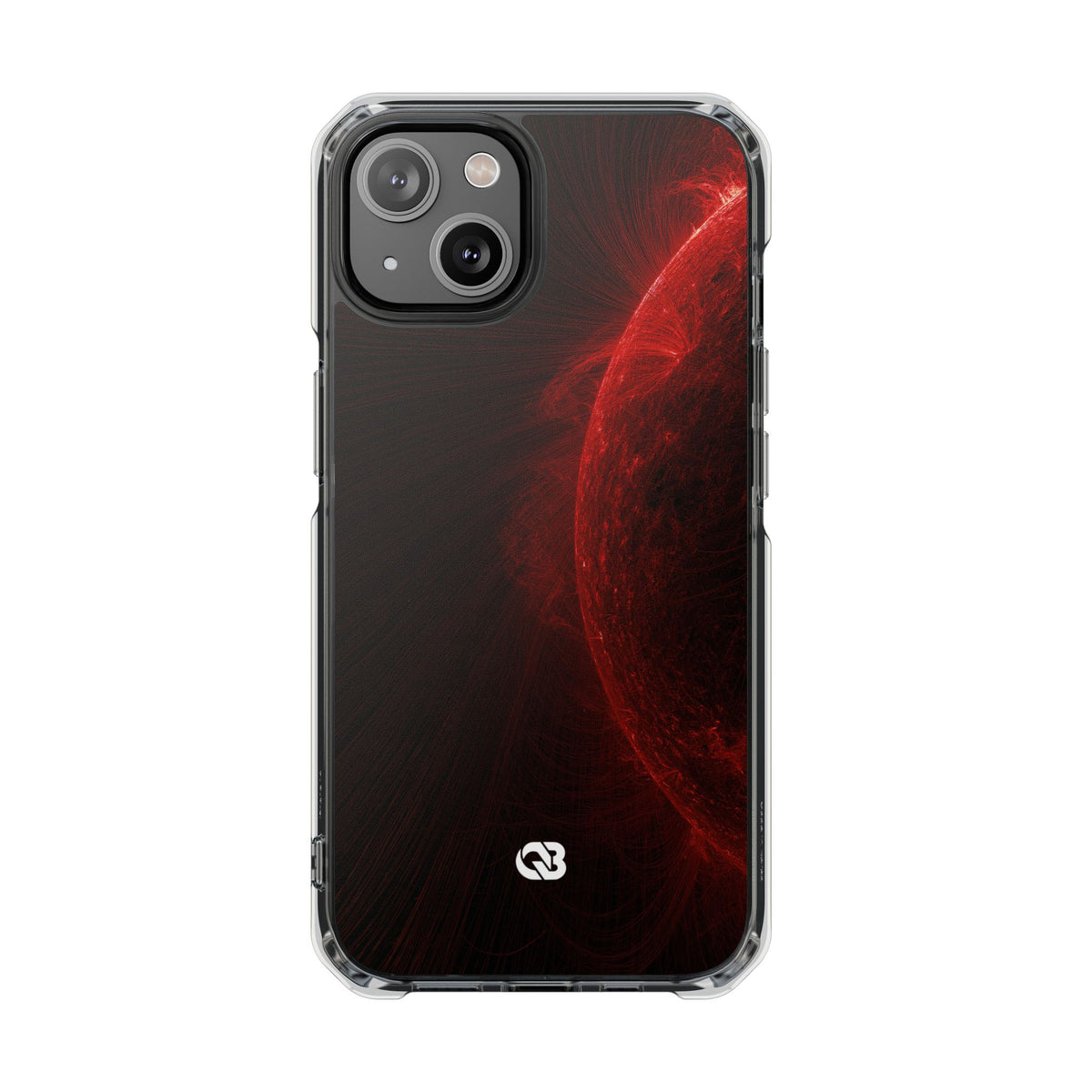 Red Impact MagSafe Phone Case for iPhone - Solar Crimson Flare