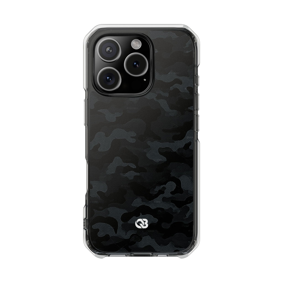 Blackout Urban Camo · Clear Impact Magnetic Phone Case for iPhone · Black