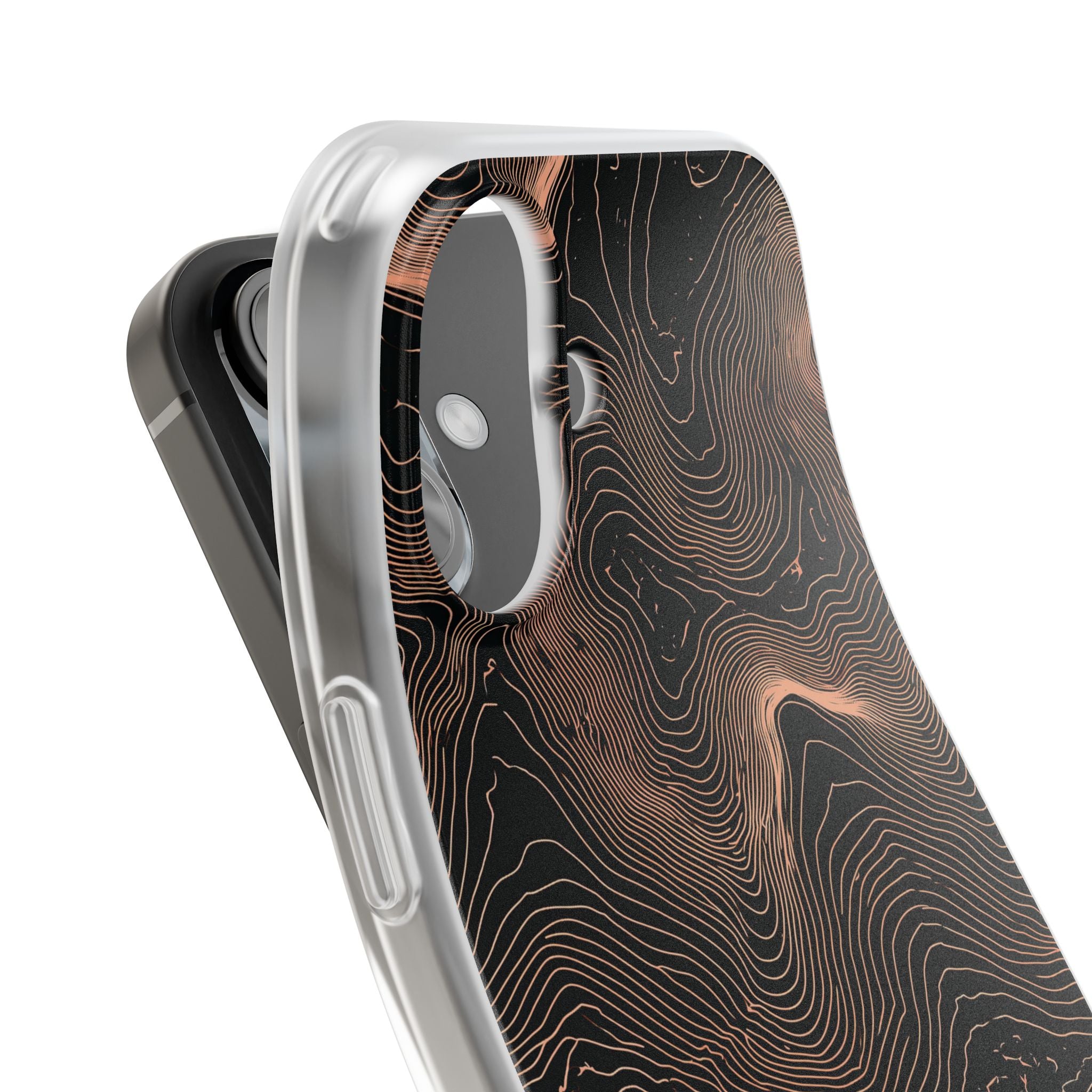 Orange Lite Phone Case for iPhone - Salmon Ridge Topo