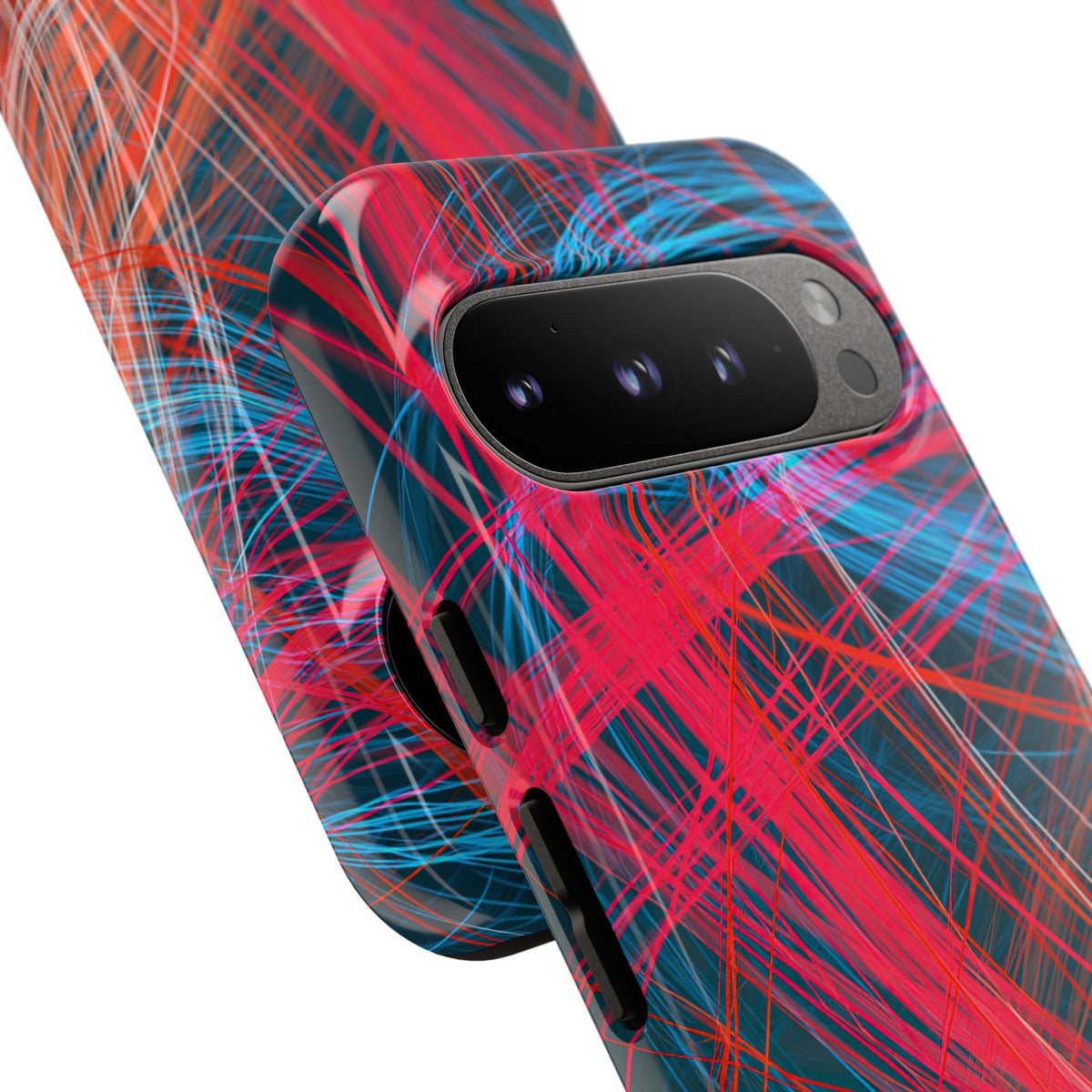 Neon Fiber Stream · Tough Phone Case for Pixel · Red