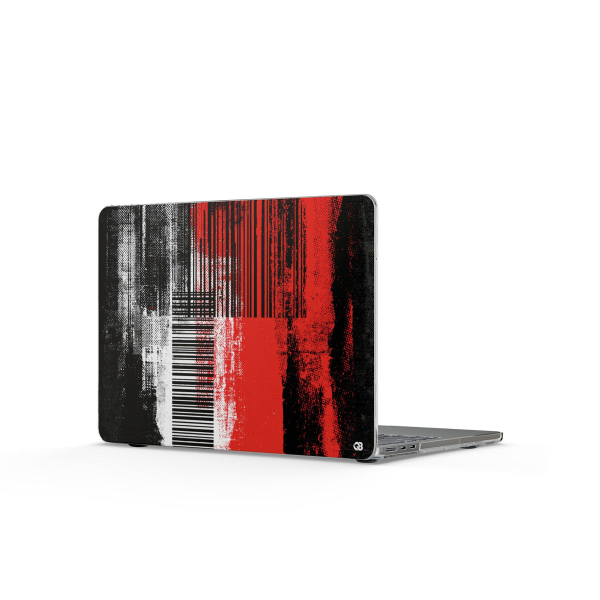 Distorted Barcode · Clear Hard Case for MacBook · Black