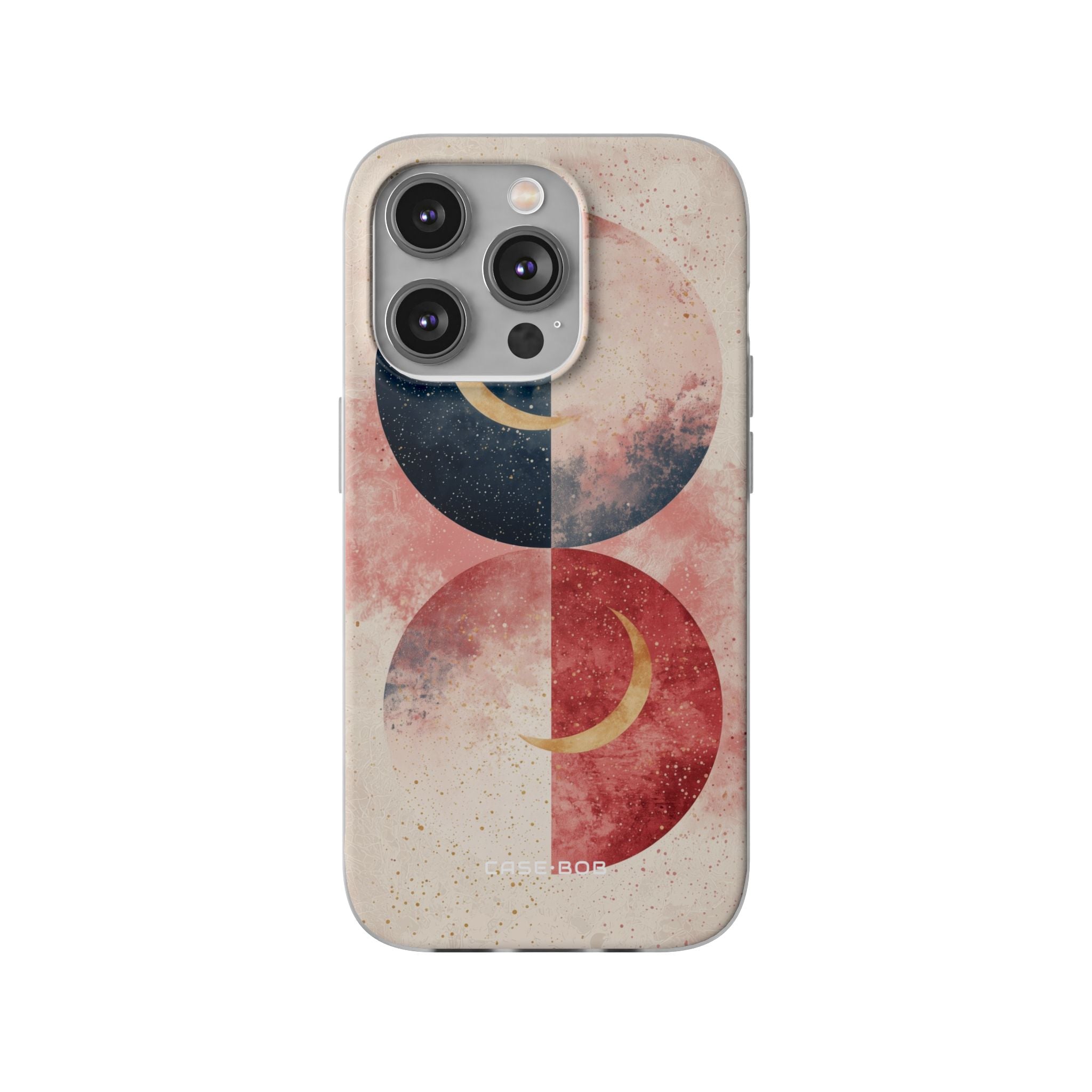 Golden Crescent Circles iPhone 14 Pro Case - Soft