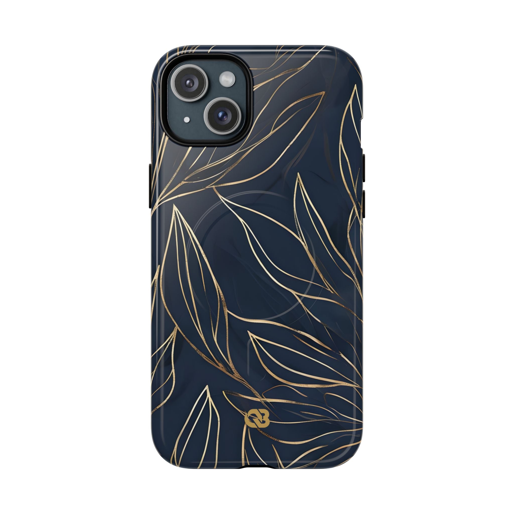 Gilded Navy Foliage · Tough+ Magsafe