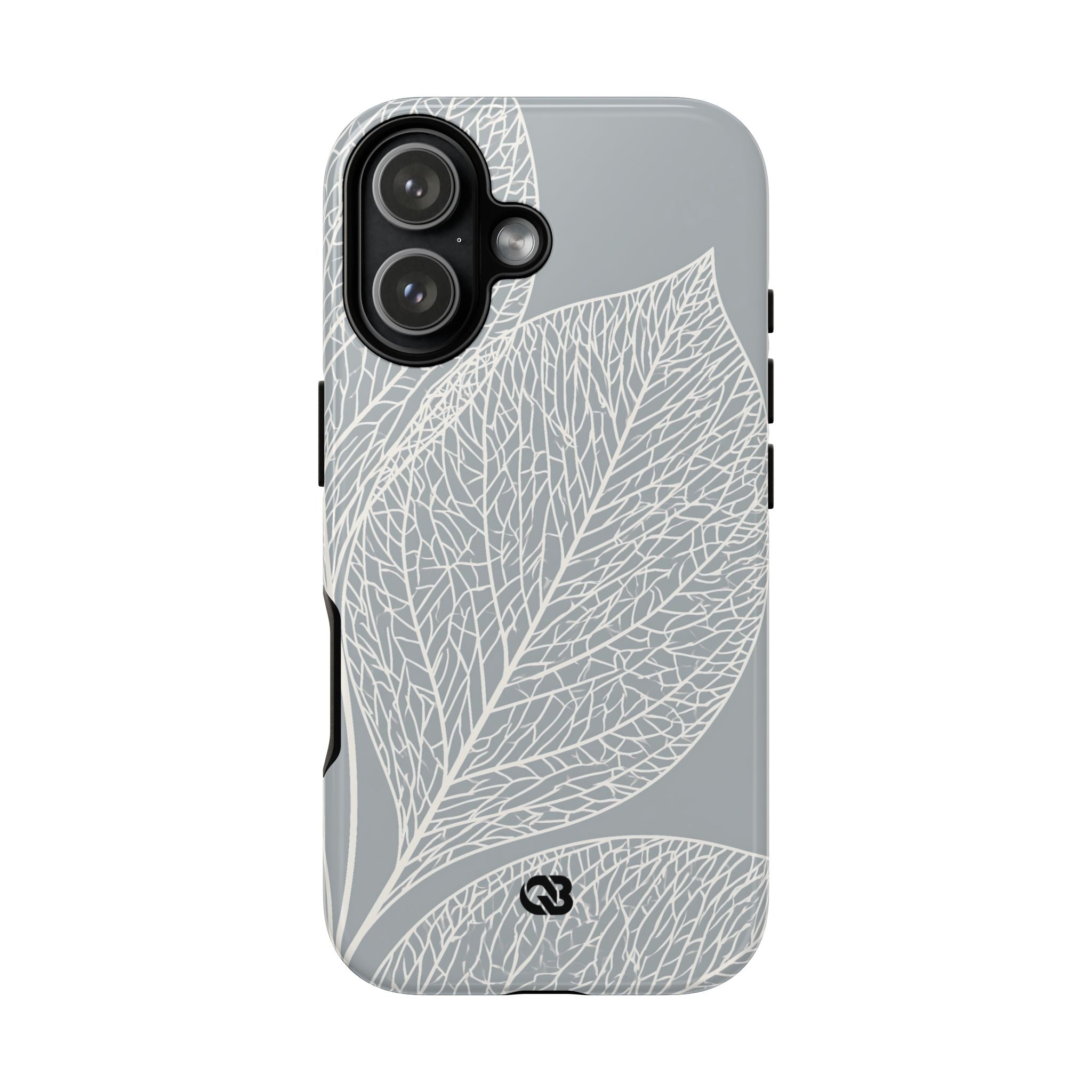 Grey Tough Phone Case for iPhone - Frosted Ash Veins