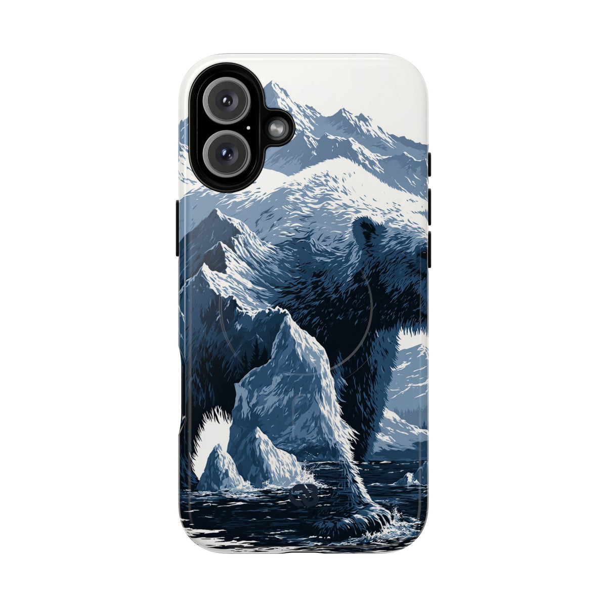 Fjord Summit Bear · Tough 2.0 Magnetic Phone Case for iPhone · Blue