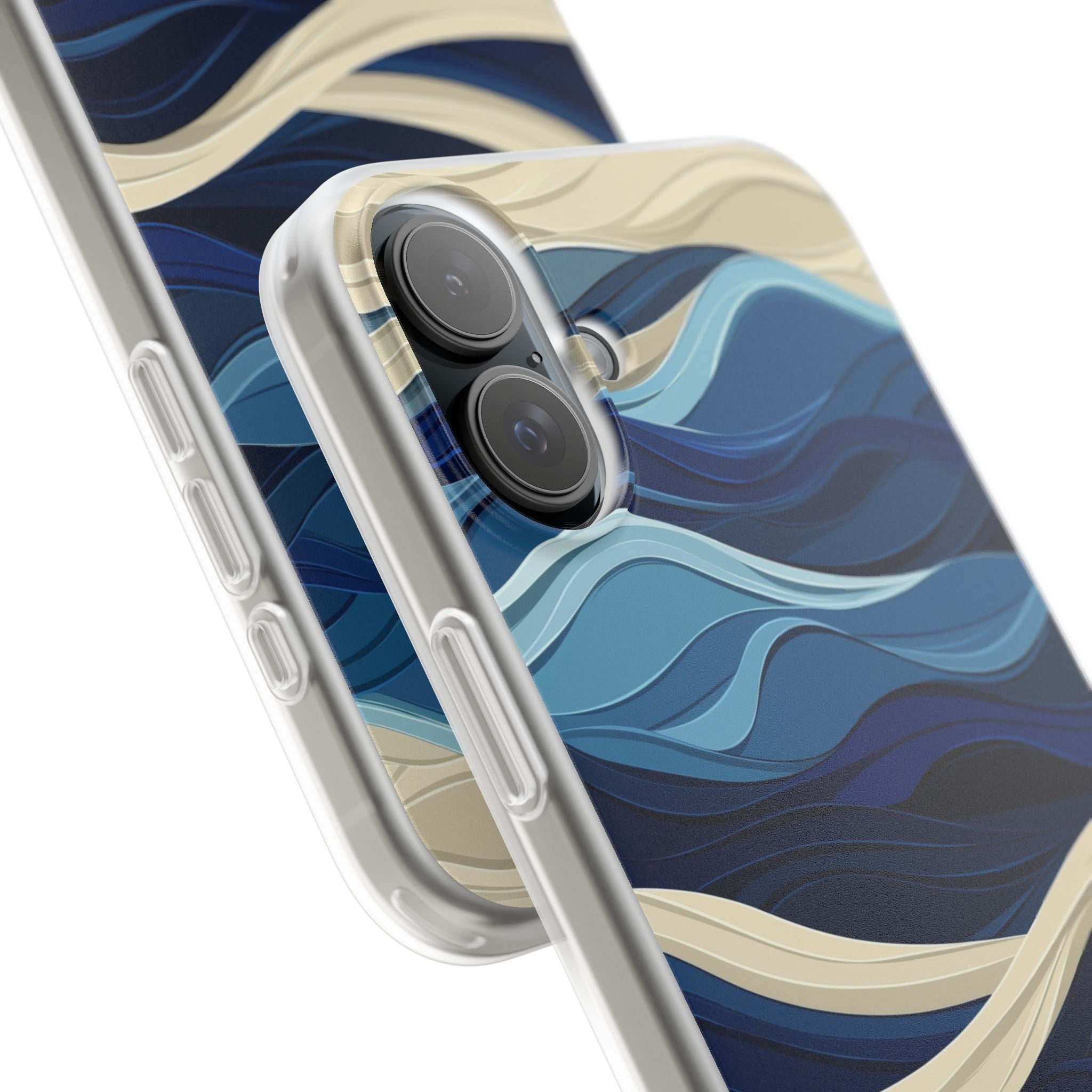 Cobalt Coast Layers · Soft Phone Case for iPhone