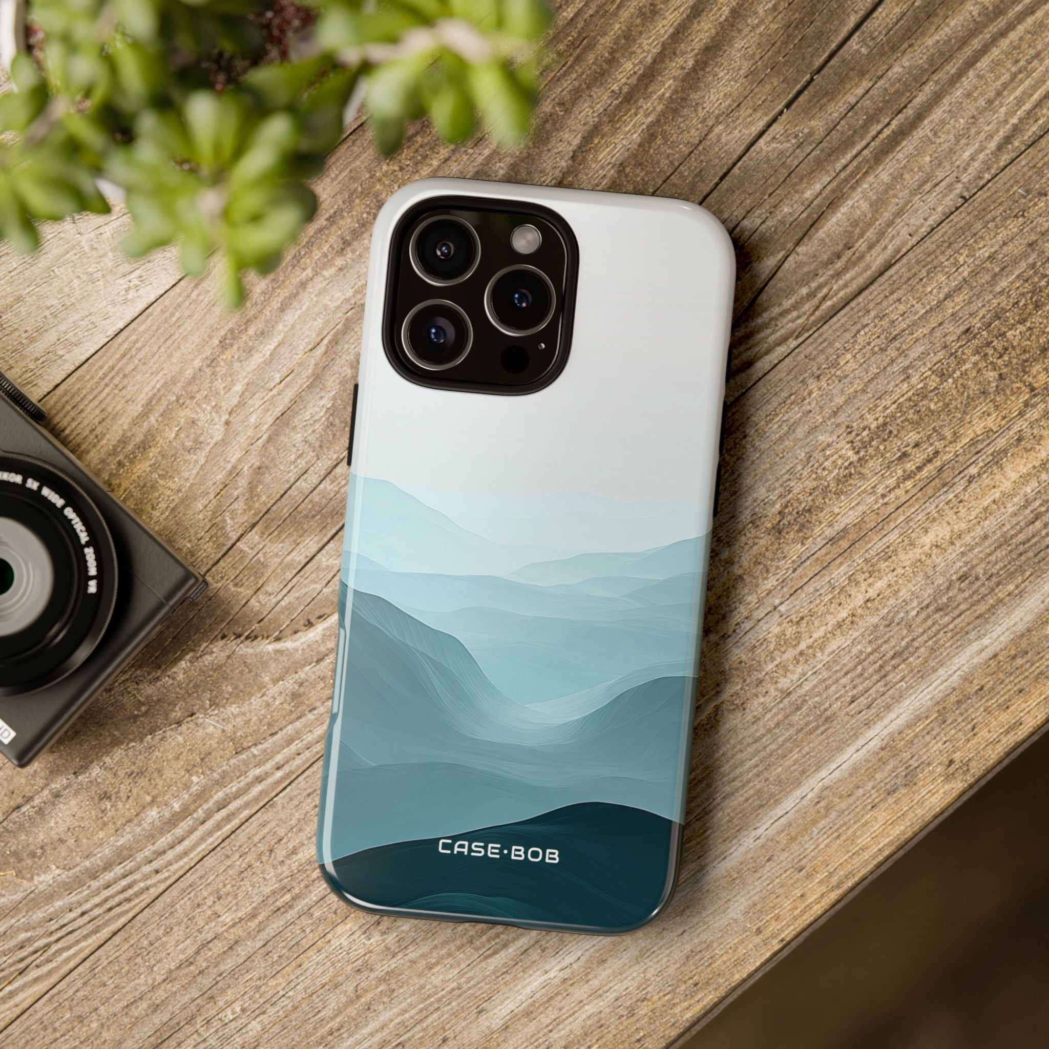 Teal Mist Mountains iPhone 16 Pro Max Skal - Tough