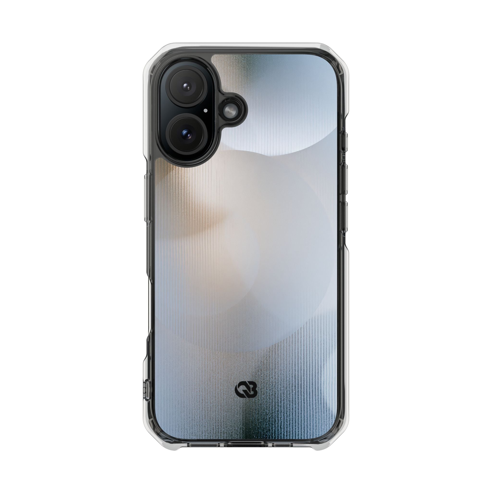 White Impact MagSafe Phone Case for iPhone - Frosted Ribbed Sphere