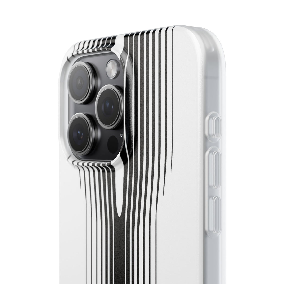 White Lite Phone Case for iPhone - Kinetic Mono Distortion