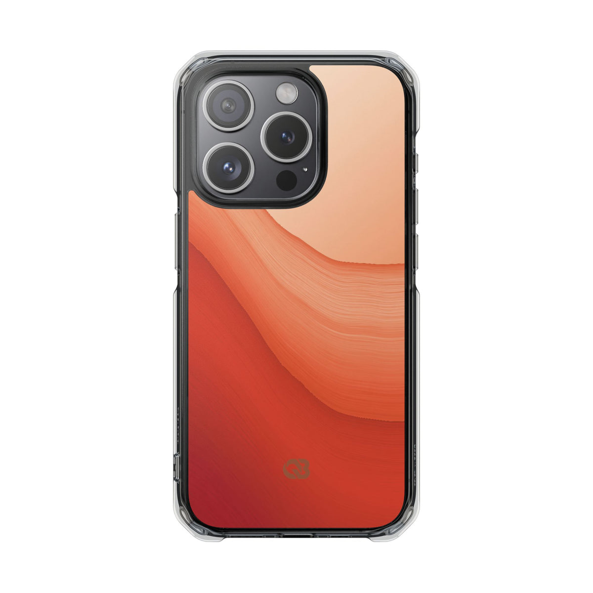 Terracotta Flow · Clear Impact Magnetic Phone Case for iPhone · Orange