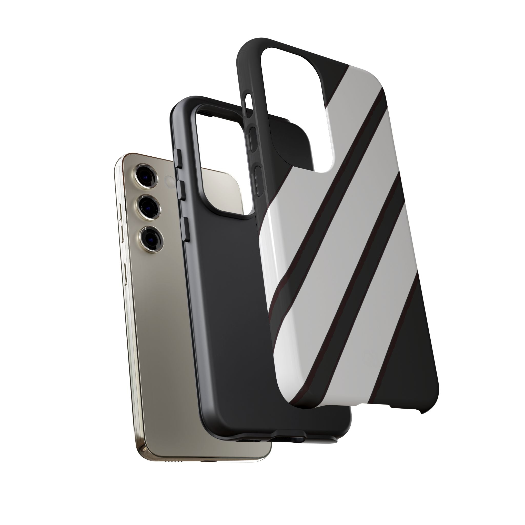 Obsidian White Bars · Tough Handyhülle für Samsung