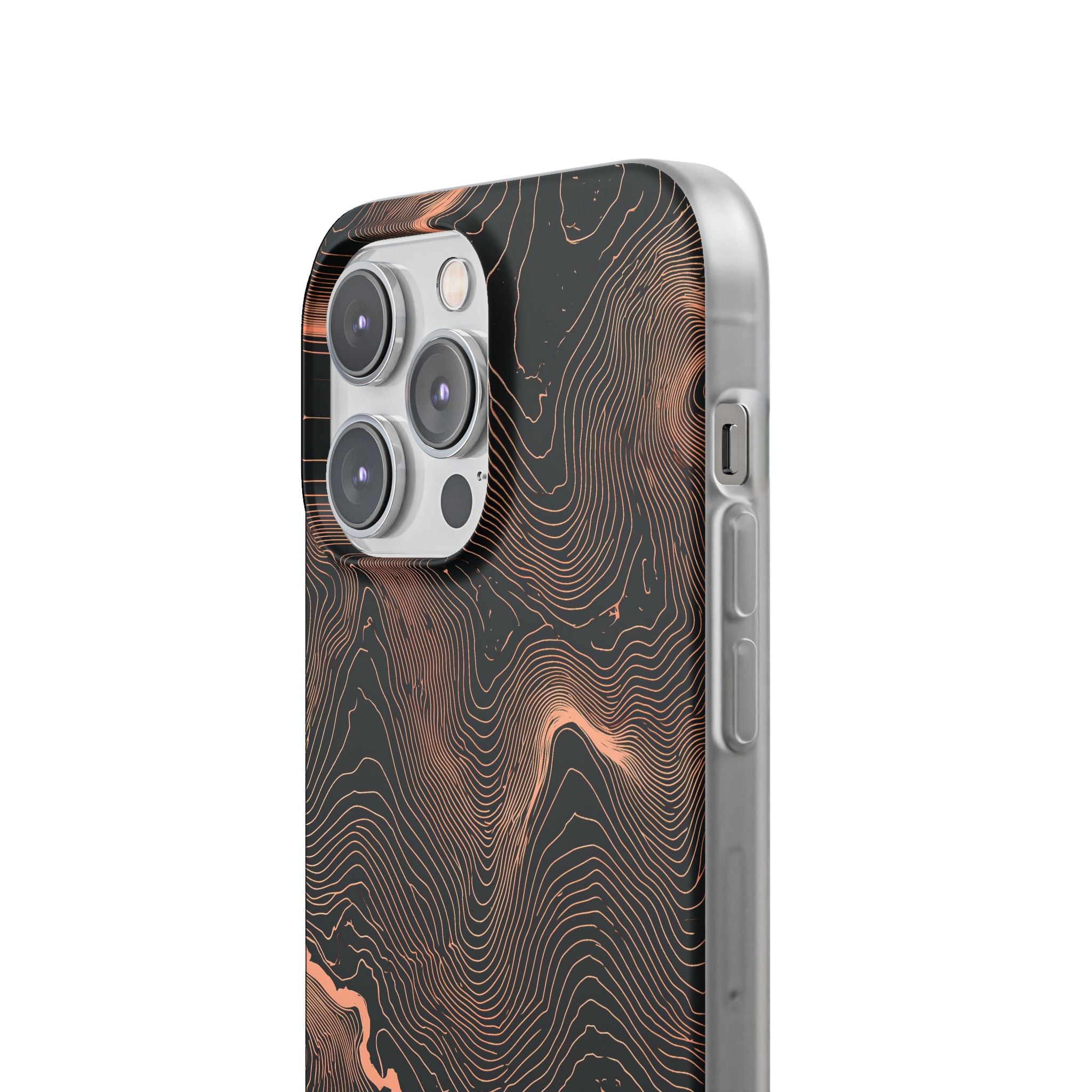Orange Lite Phone Case for iPhone - Salmon Ridge Topo